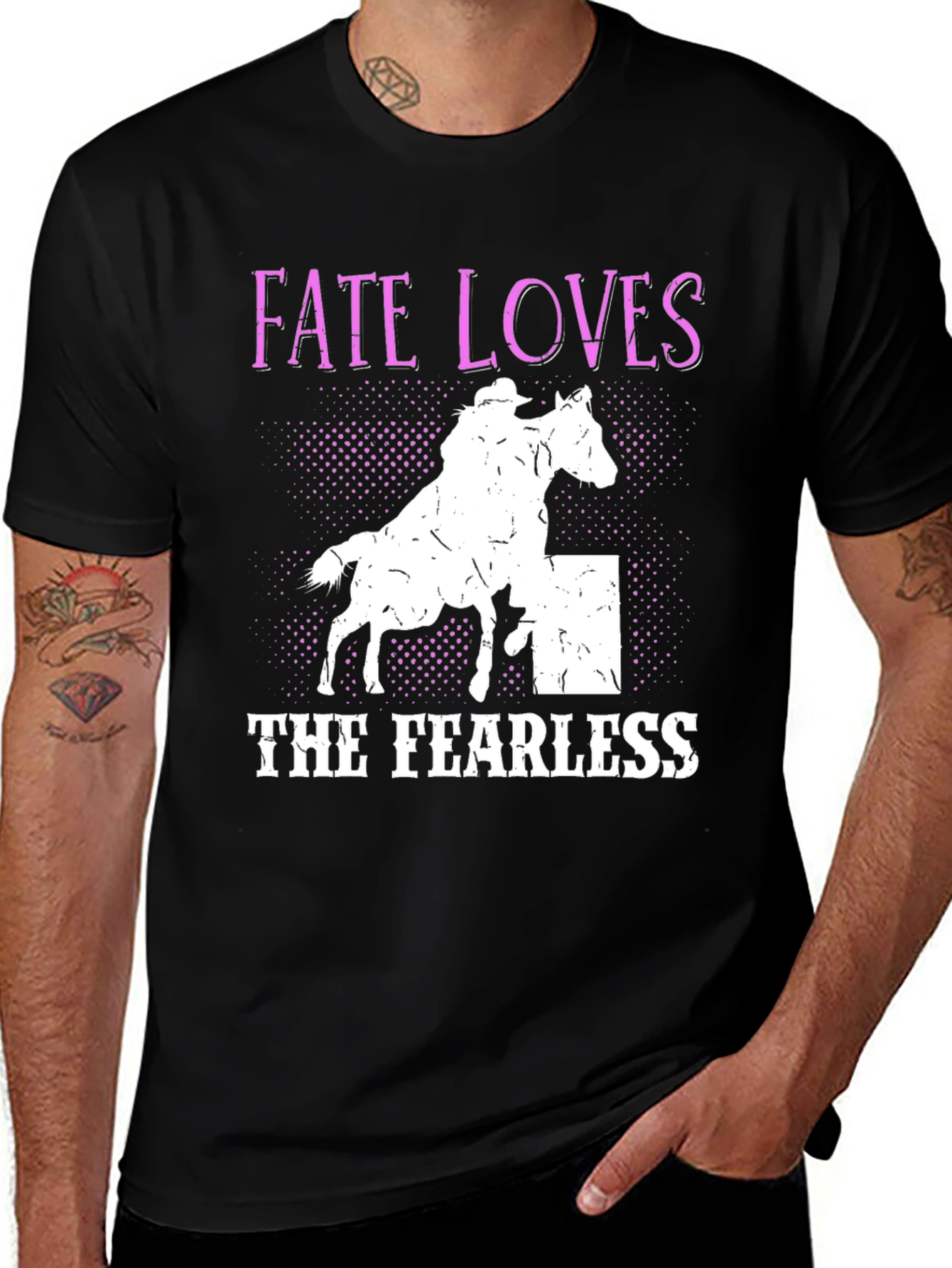 Fate Loves The Fearless Barrel Racer T-Shirt