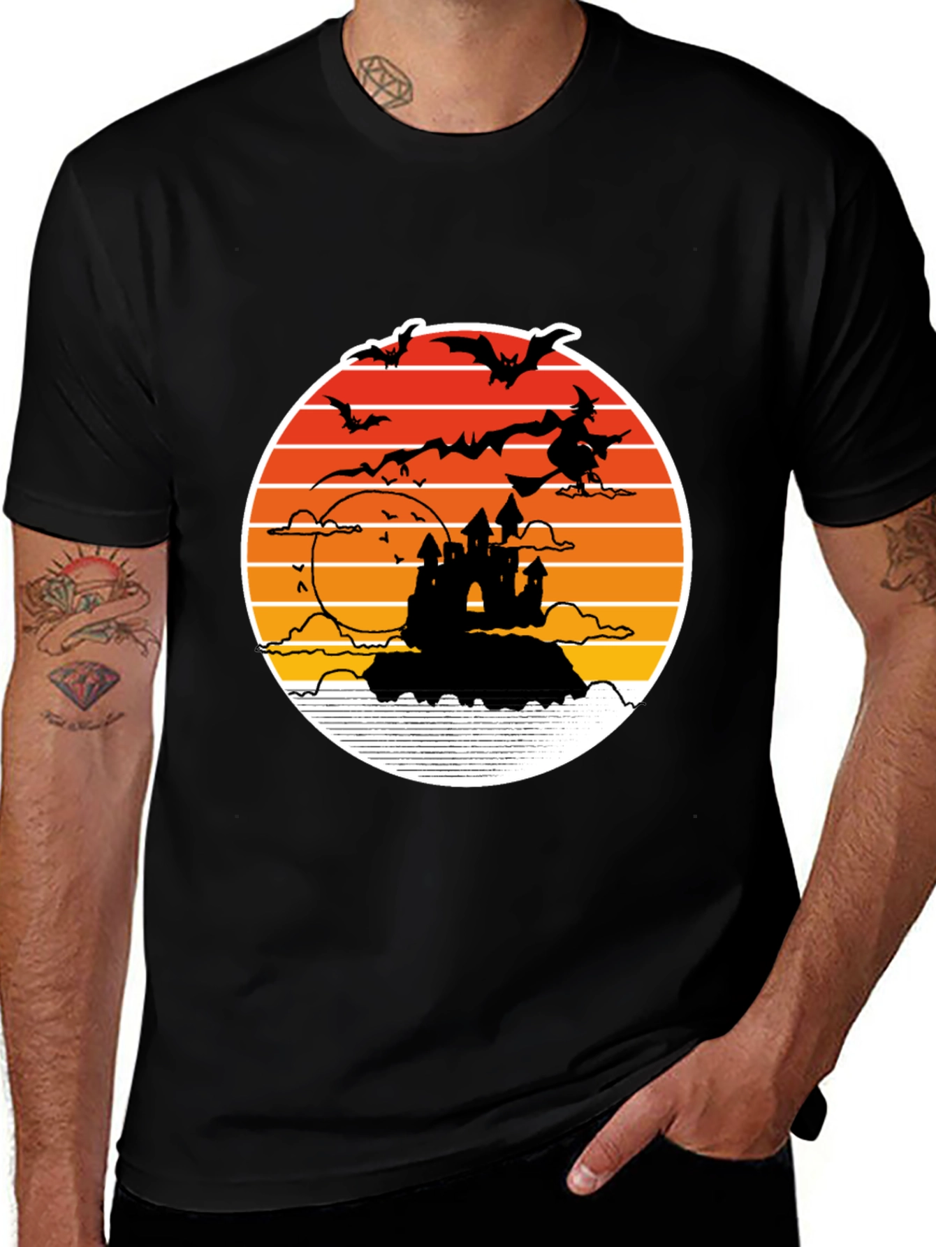 Variant 7 of Halloween Witch Silhouette T-Shirt
