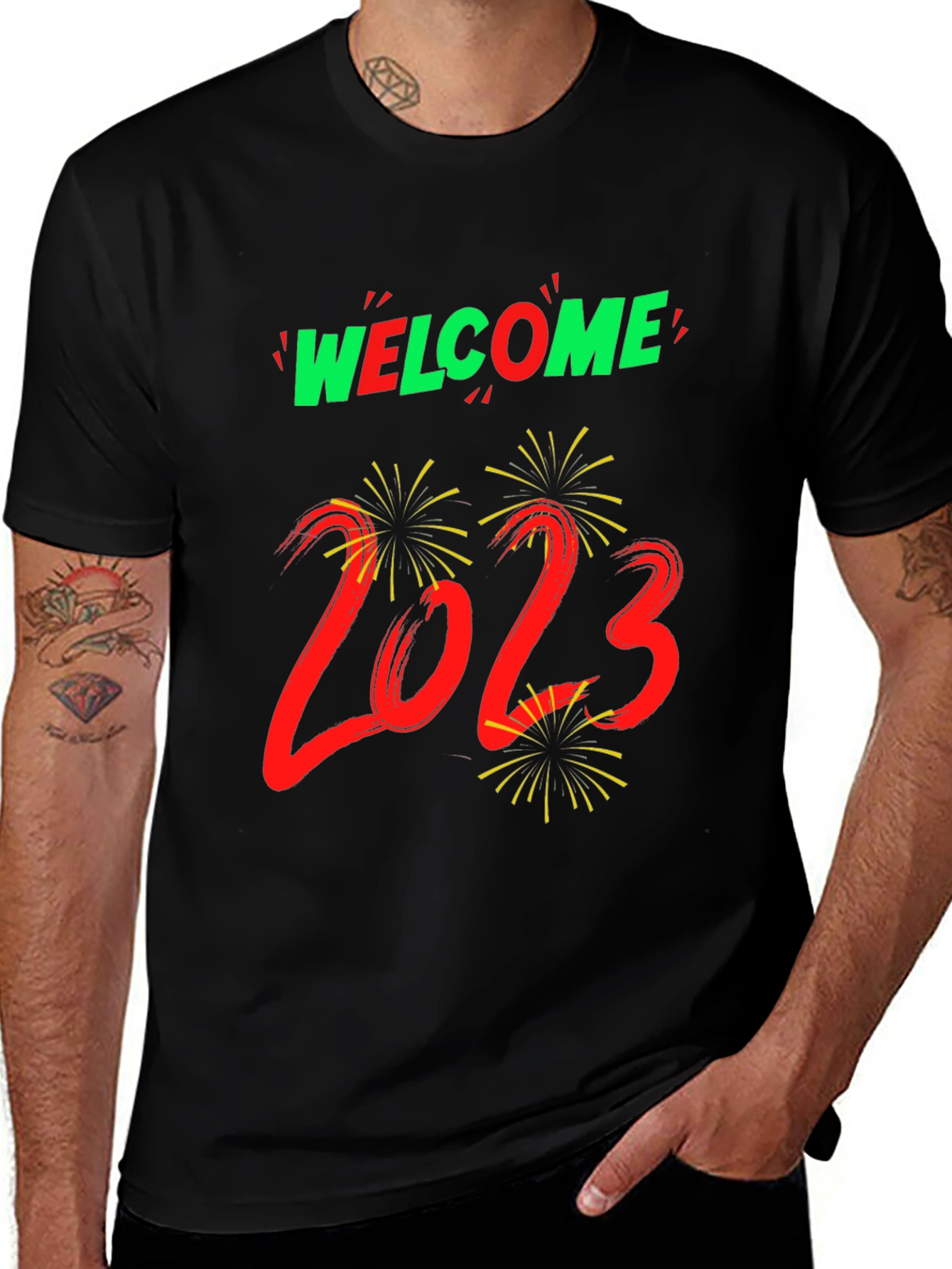 Welcome 2023 Graphic Tee - New Year Celebration Shirt
