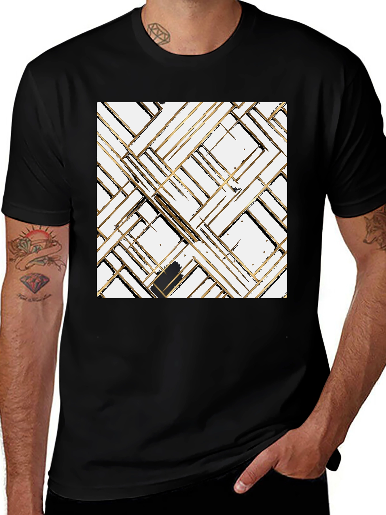 Variant 28 of Abstract Geometric T-Shirt - Modern Art Tee