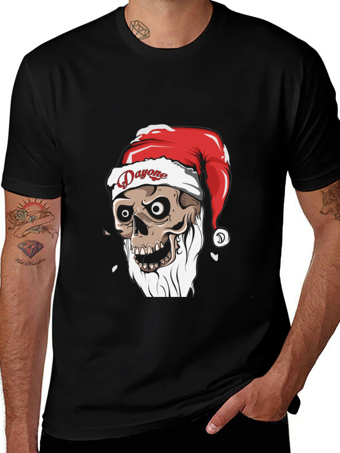 Variant 15 of Dayone Skeleton Santa T-Shirt - Graphic Tee