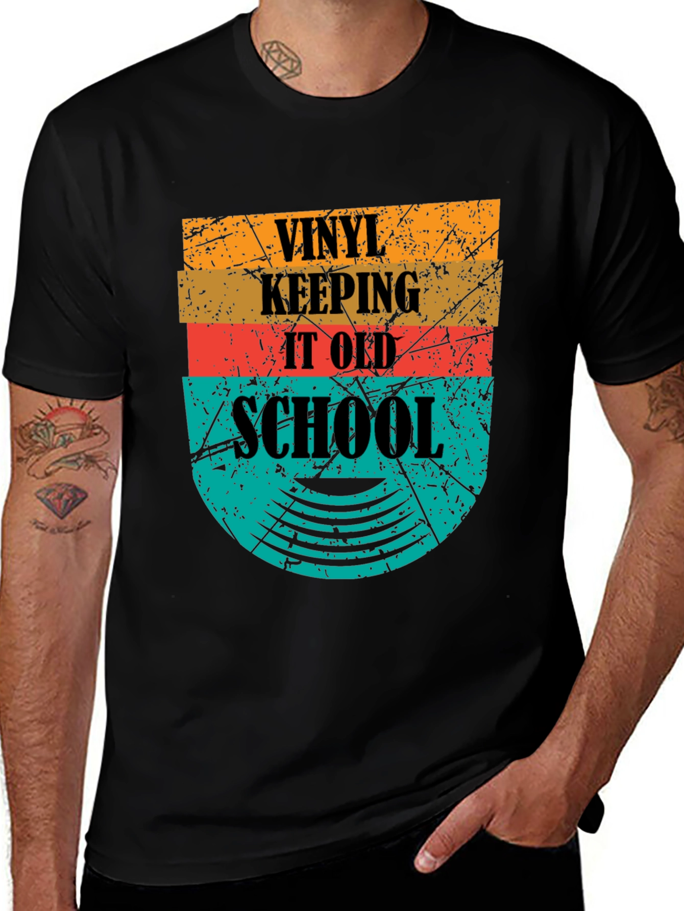 Variant 22 of Vinyl Keeping It Old School Tee