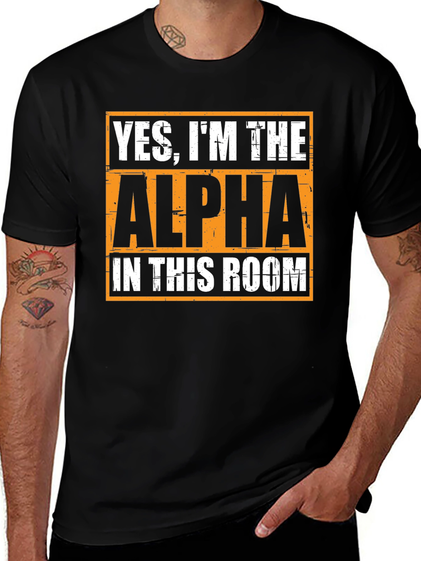 Variant 9 of Alpha Room T-Shirt - Bold Graphic Tee for Confident Individuals