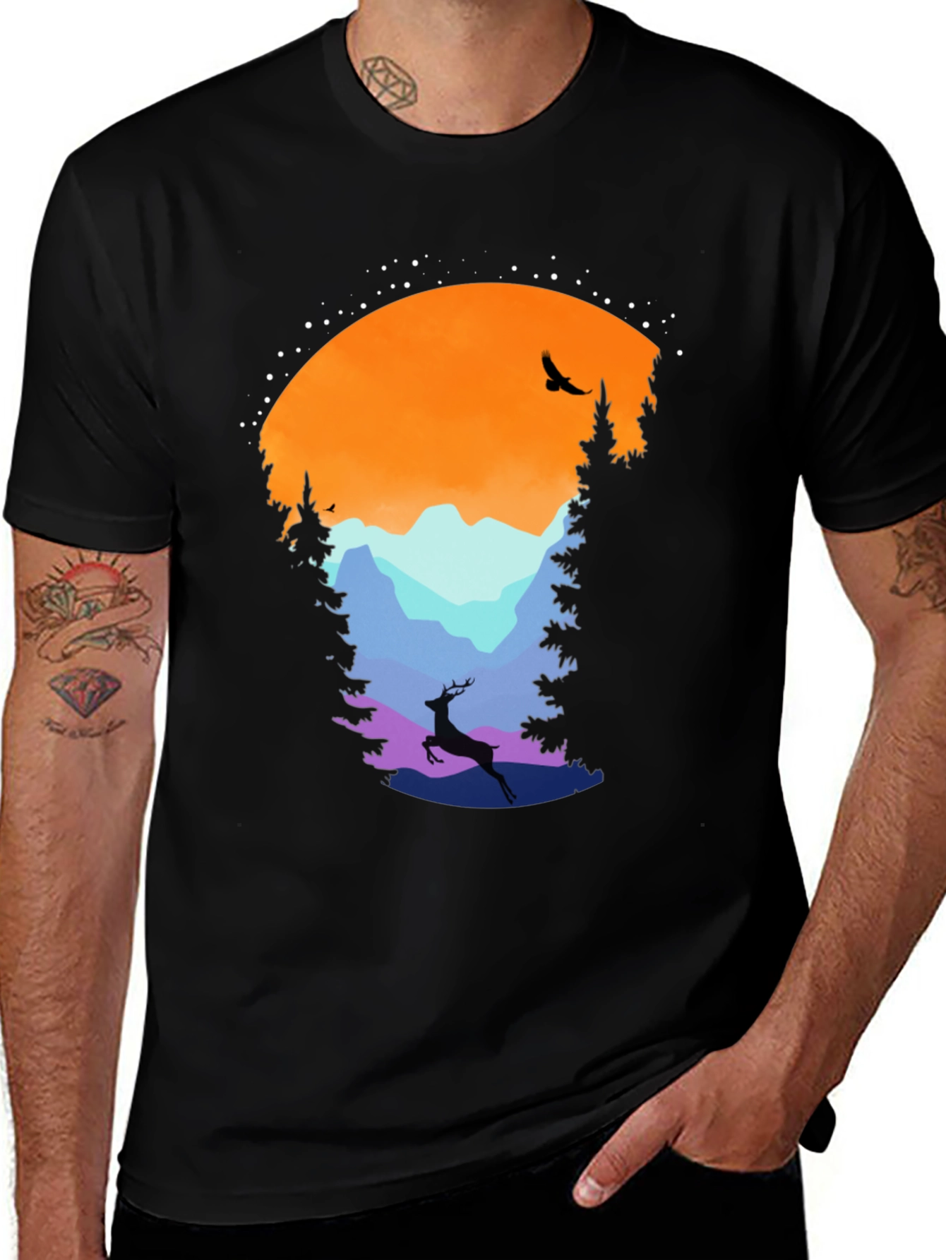 Variant 28 of Nature Silhouette Graphic Tee