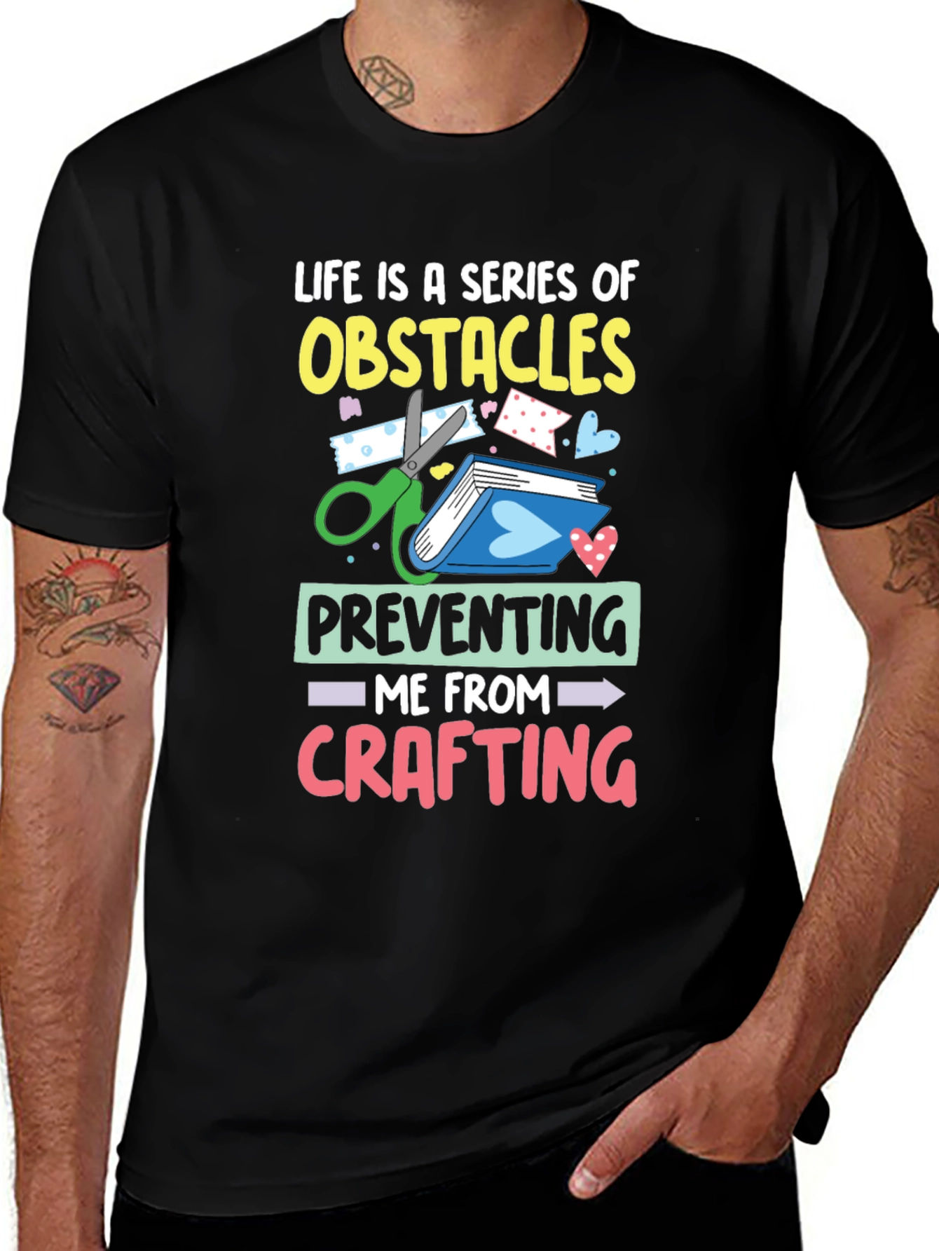 Variant 10 of Crafting Obstacles T-Shirt