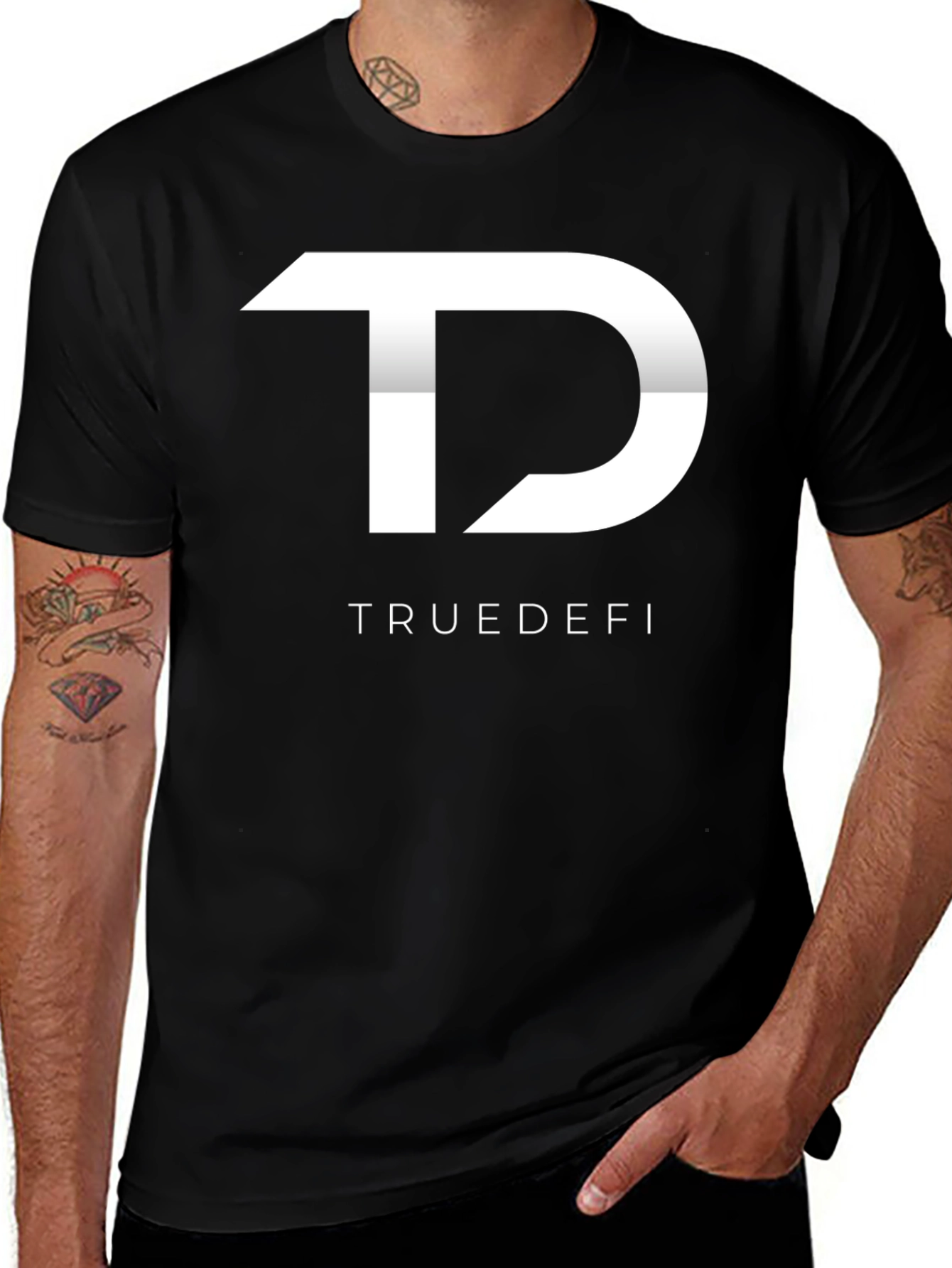 Variant 13 of TrueDefi Black T-Shirt - Modern Design