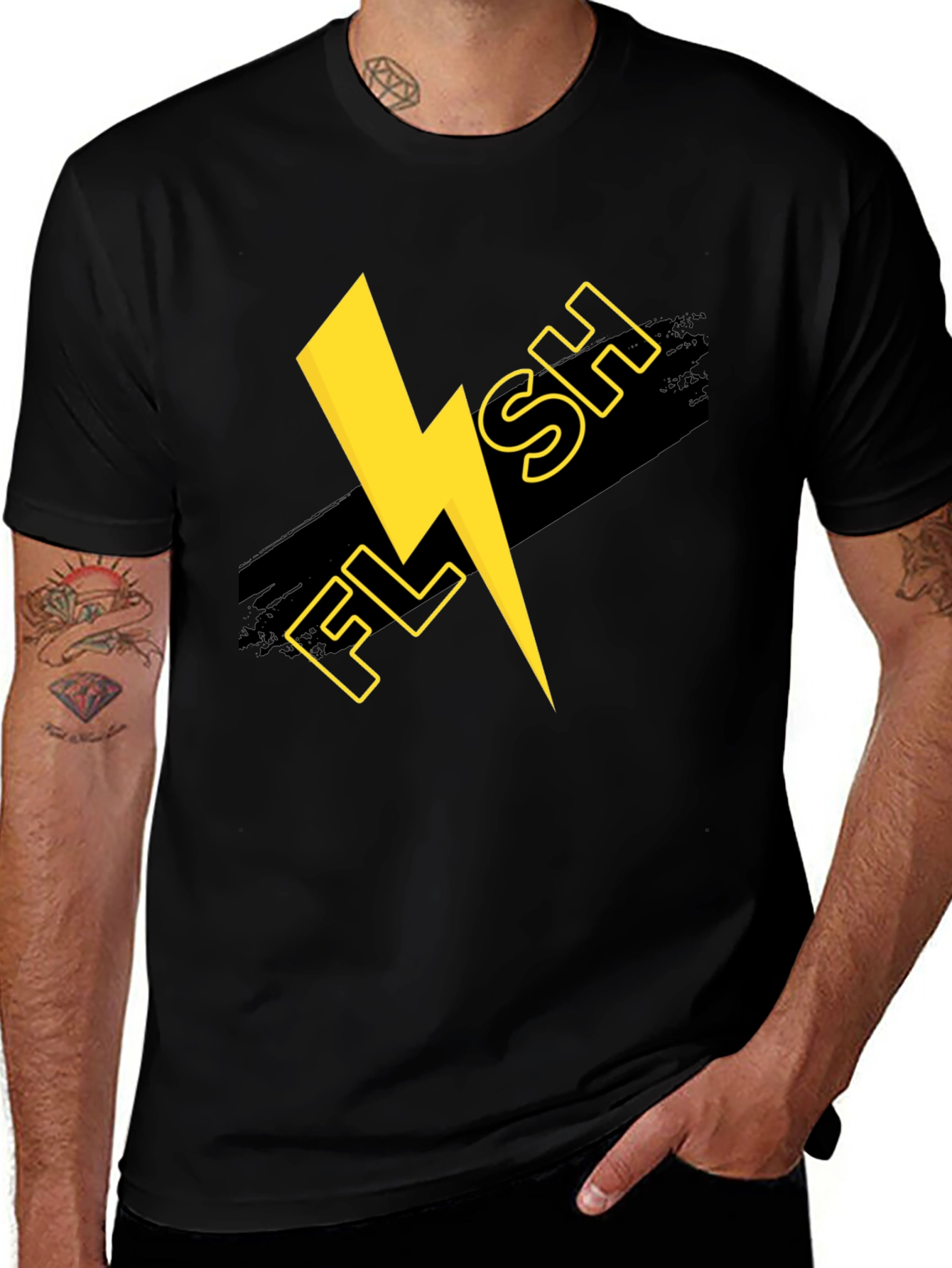 Flash Graphic T-Shirt - Lightning Bolt Design