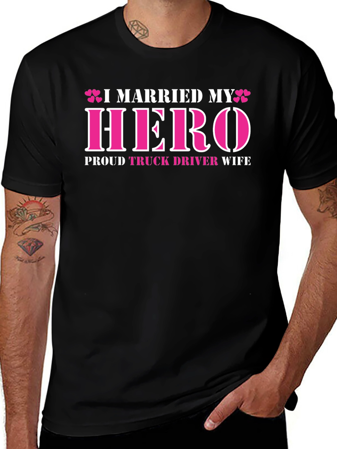 Variant 21 of I Married My Hero Trucker Wife T-Shirt