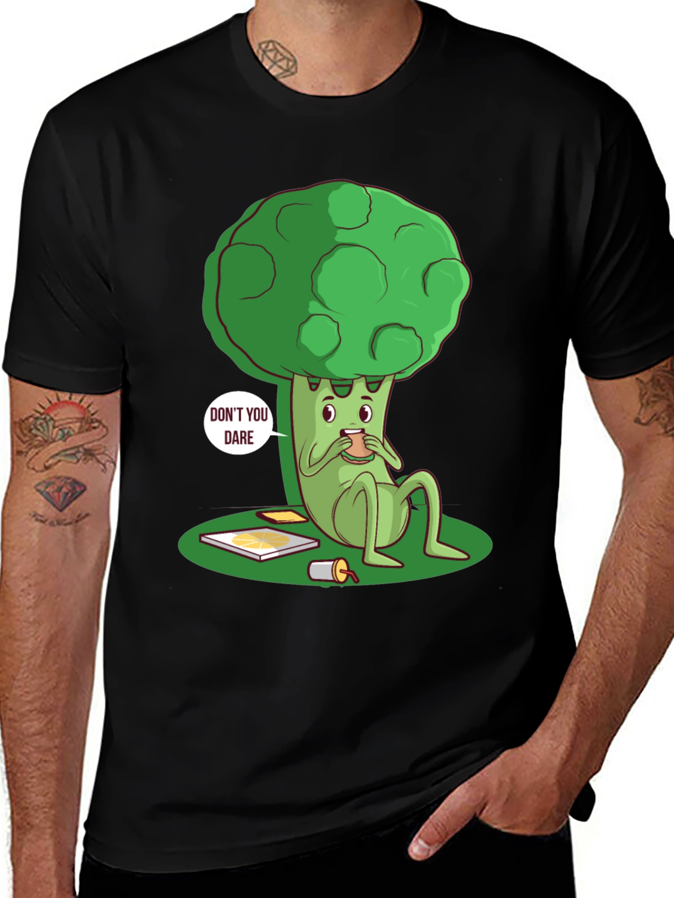 Variant 8 of Funny Broccoli T-Shirt - Don't You Dare!