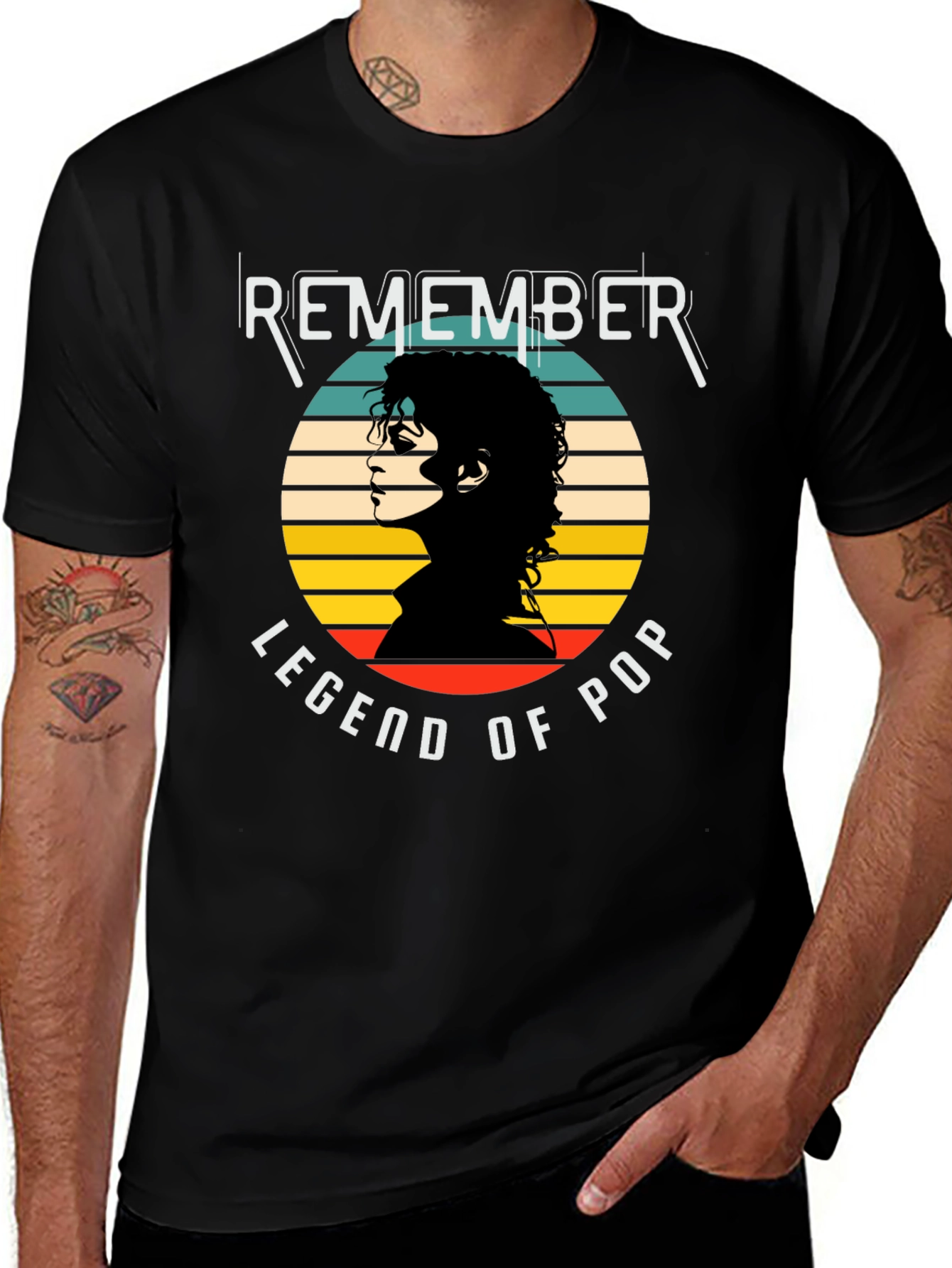Variant 27 of Remember Legend of Pop Retro Black T-Shirt