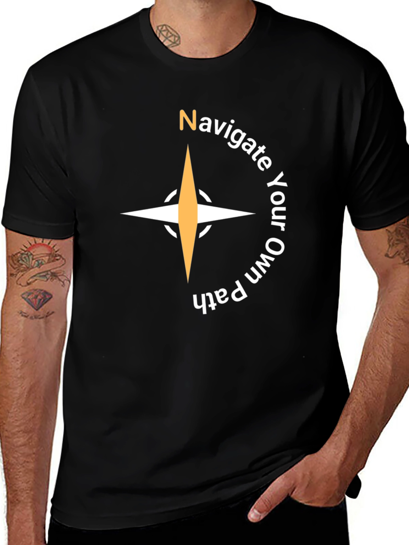 Variant 10 of Navigate Your Own Path Compass T-Shirt