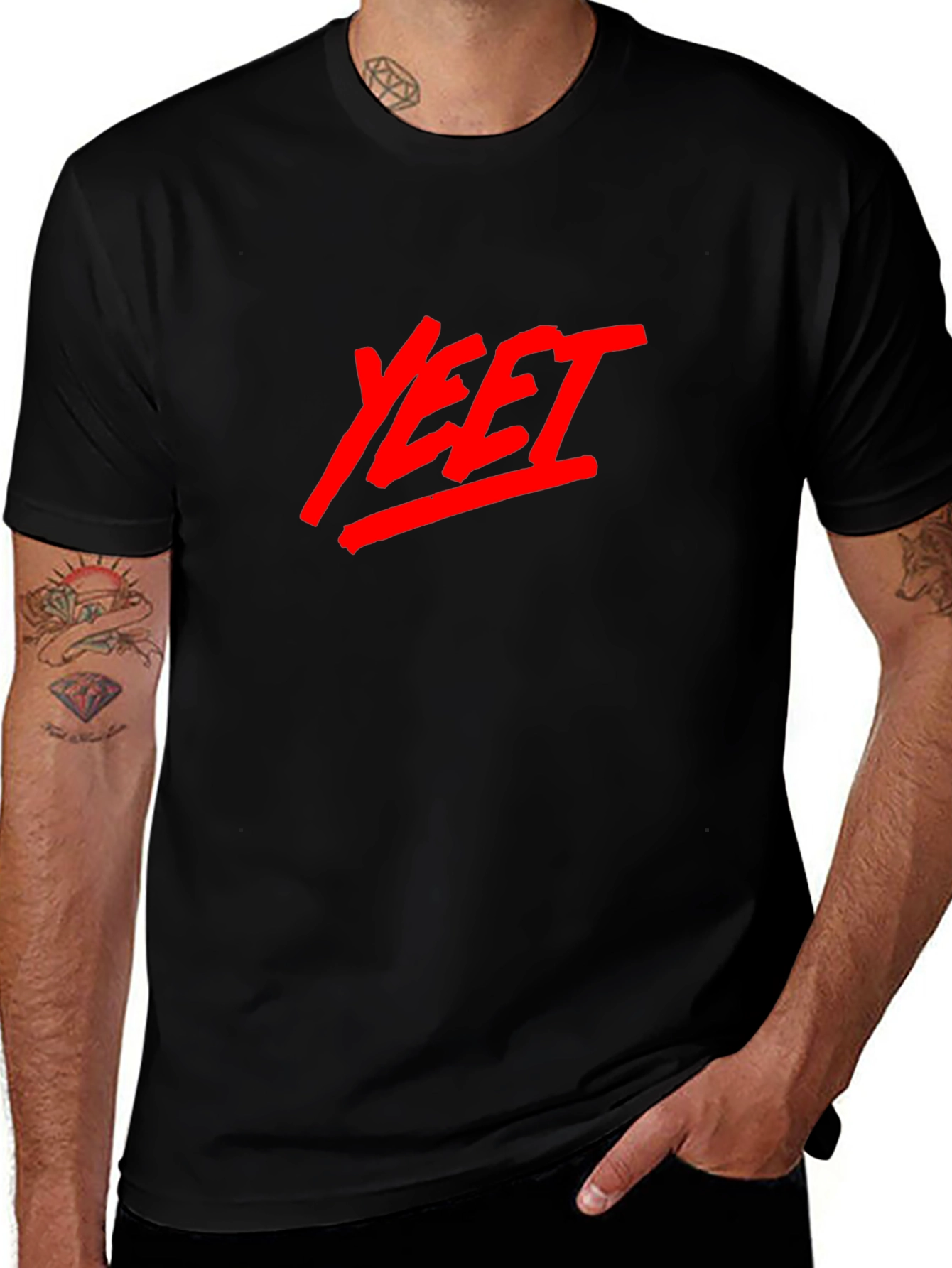 Variant 29 of YEET Graphic Tee - Black Cotton Casual Shirt