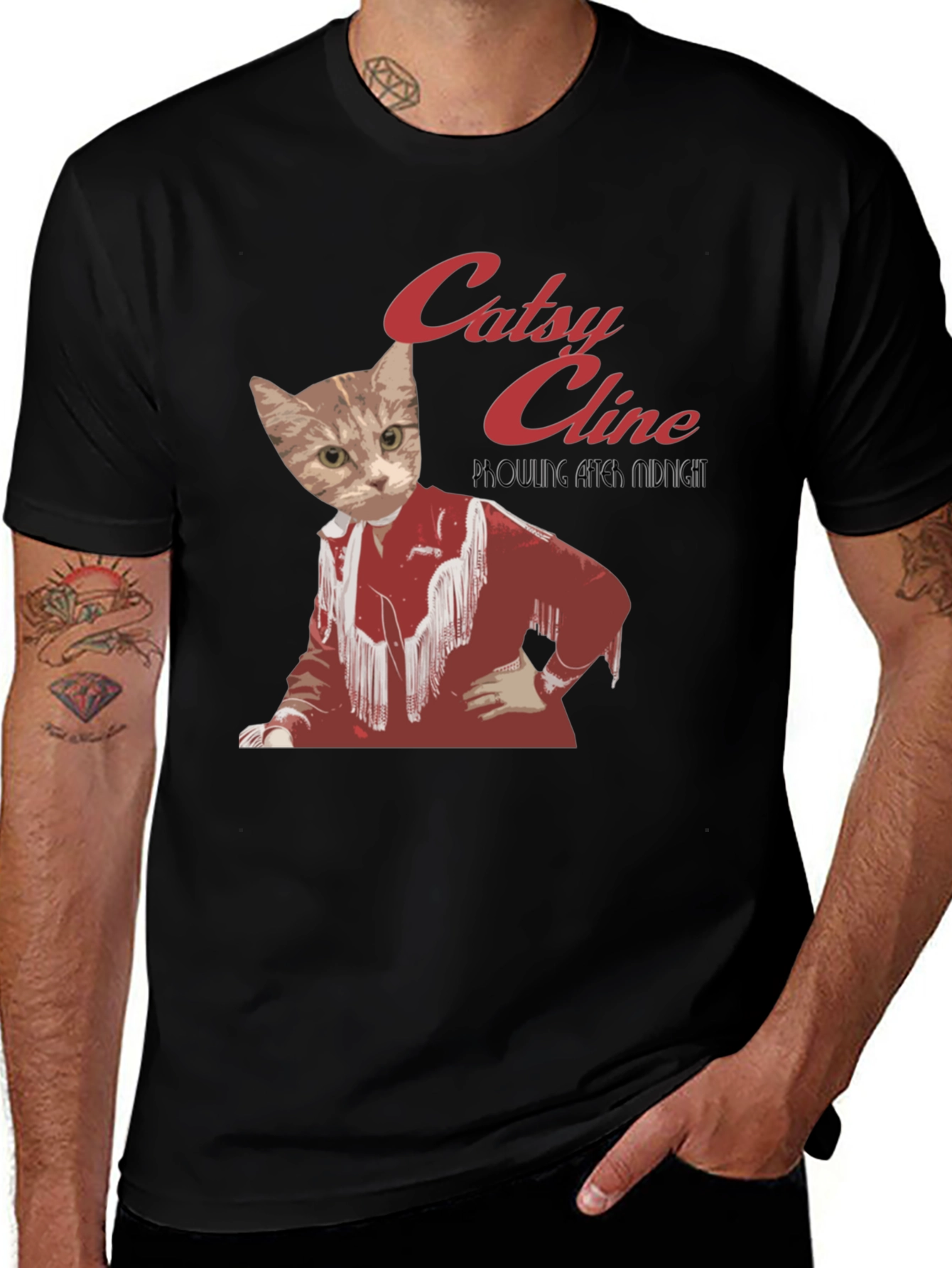 Variant 14 of Catsy Cline Black T-Shirt