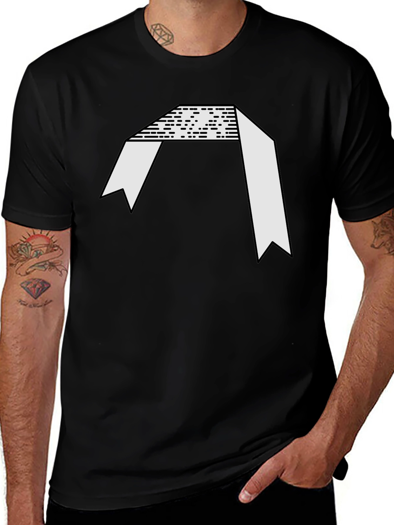 Variant 6 of Abstract Graphic Black Tee