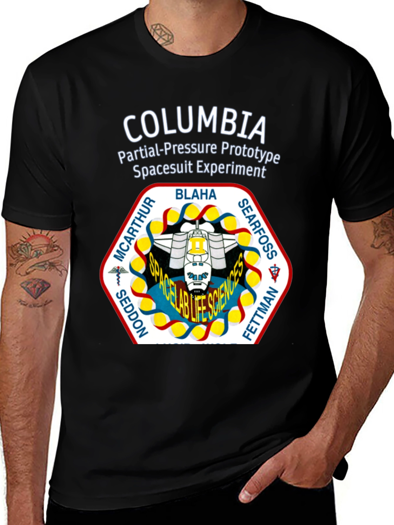 Variant 5 of Columbia Spacesuit Experiment T-Shirt
