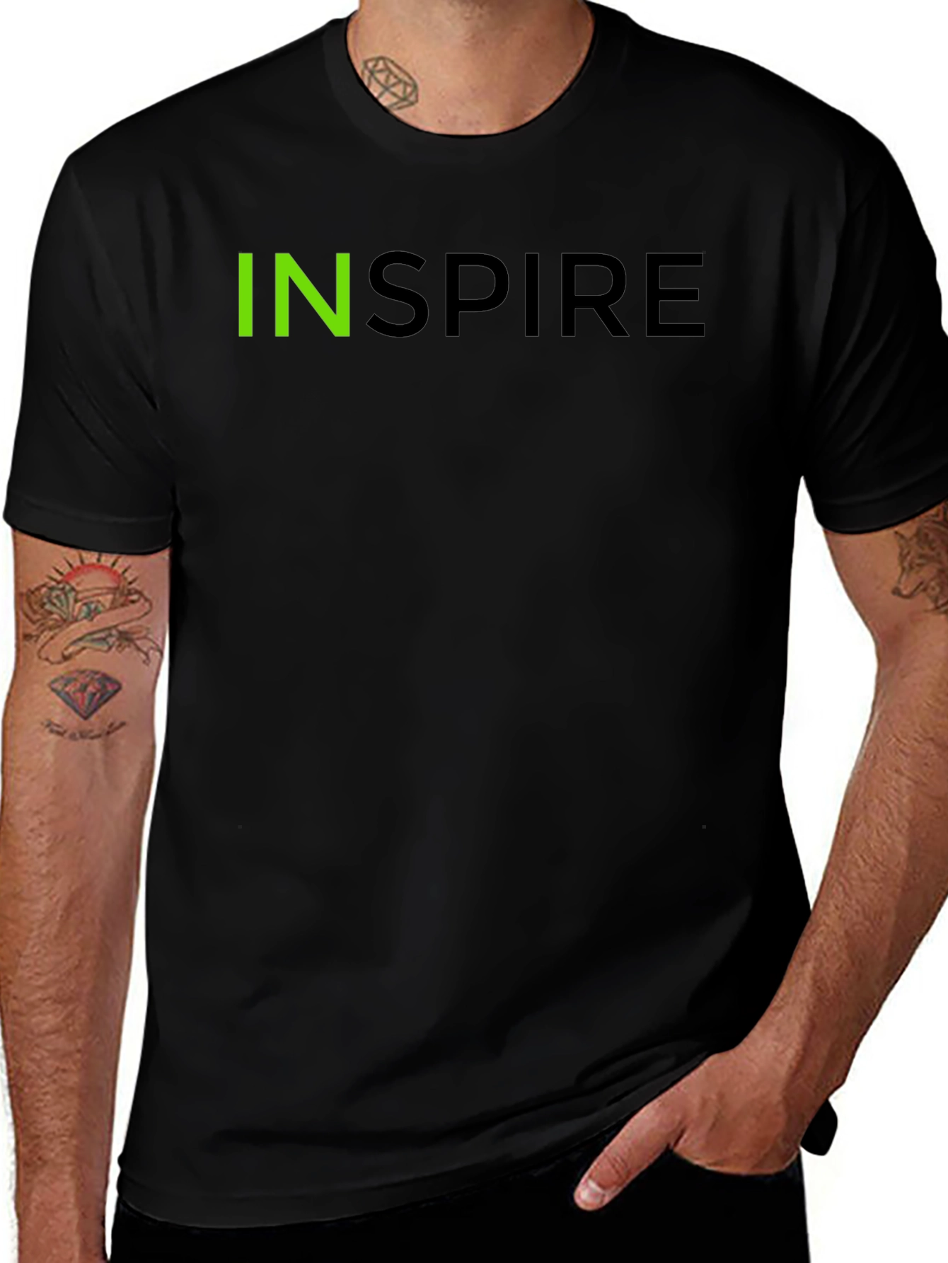 Inspire Graphic Tee - Black Cotton Blend