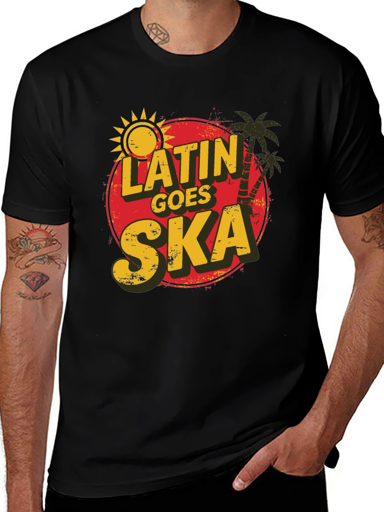 Variant 26 of Latin Goes Ska Graphic Tee - Retro Style