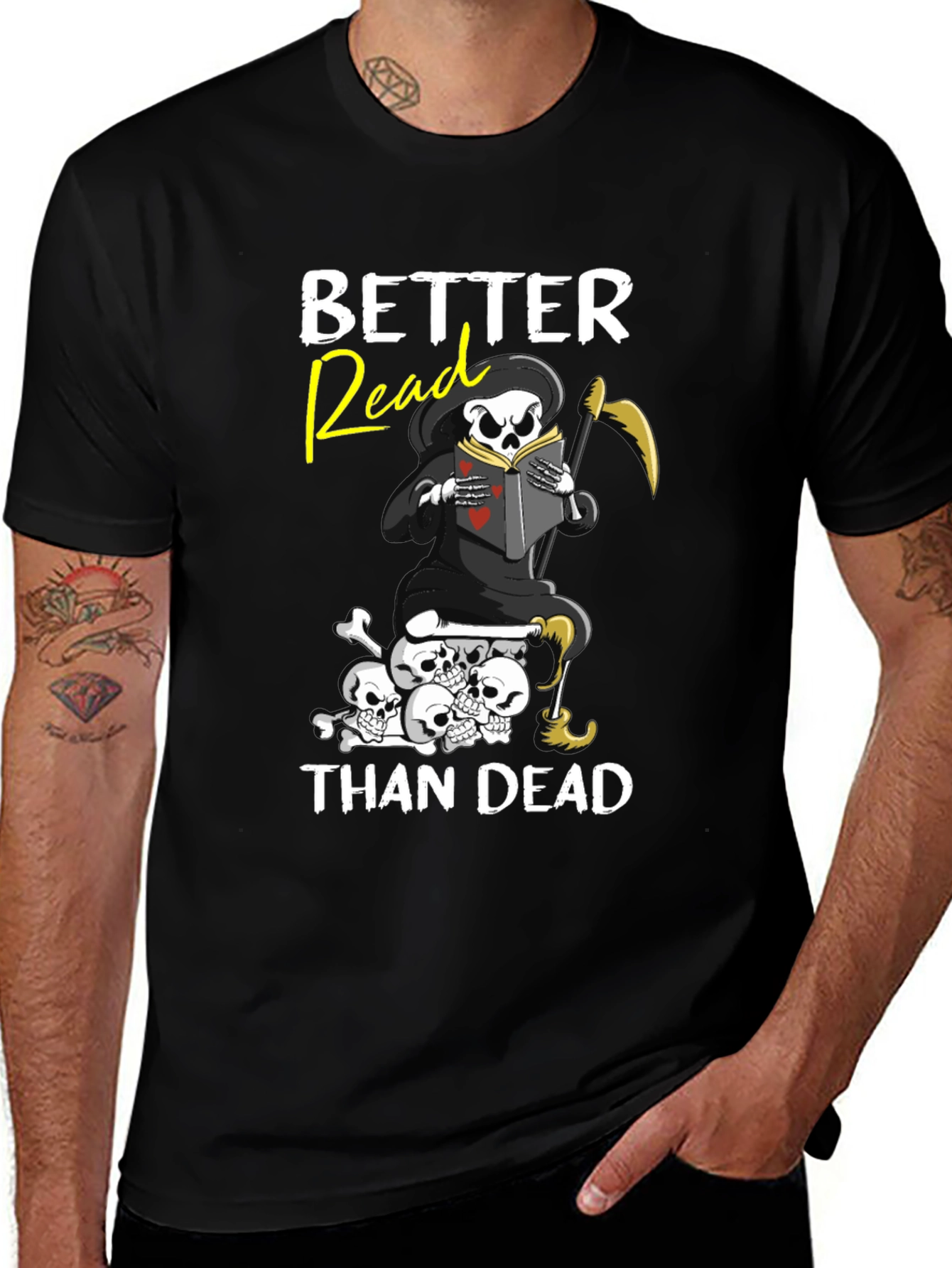 Variant 14 of Better Read Than Dead T-Shirt - Grim Reader