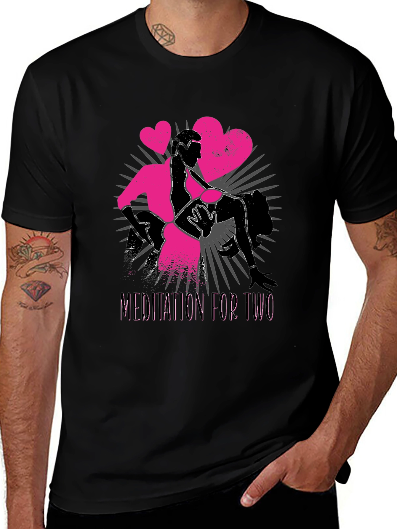 Variant 9 of Meditation for Two Graphic T-Shirt - Black