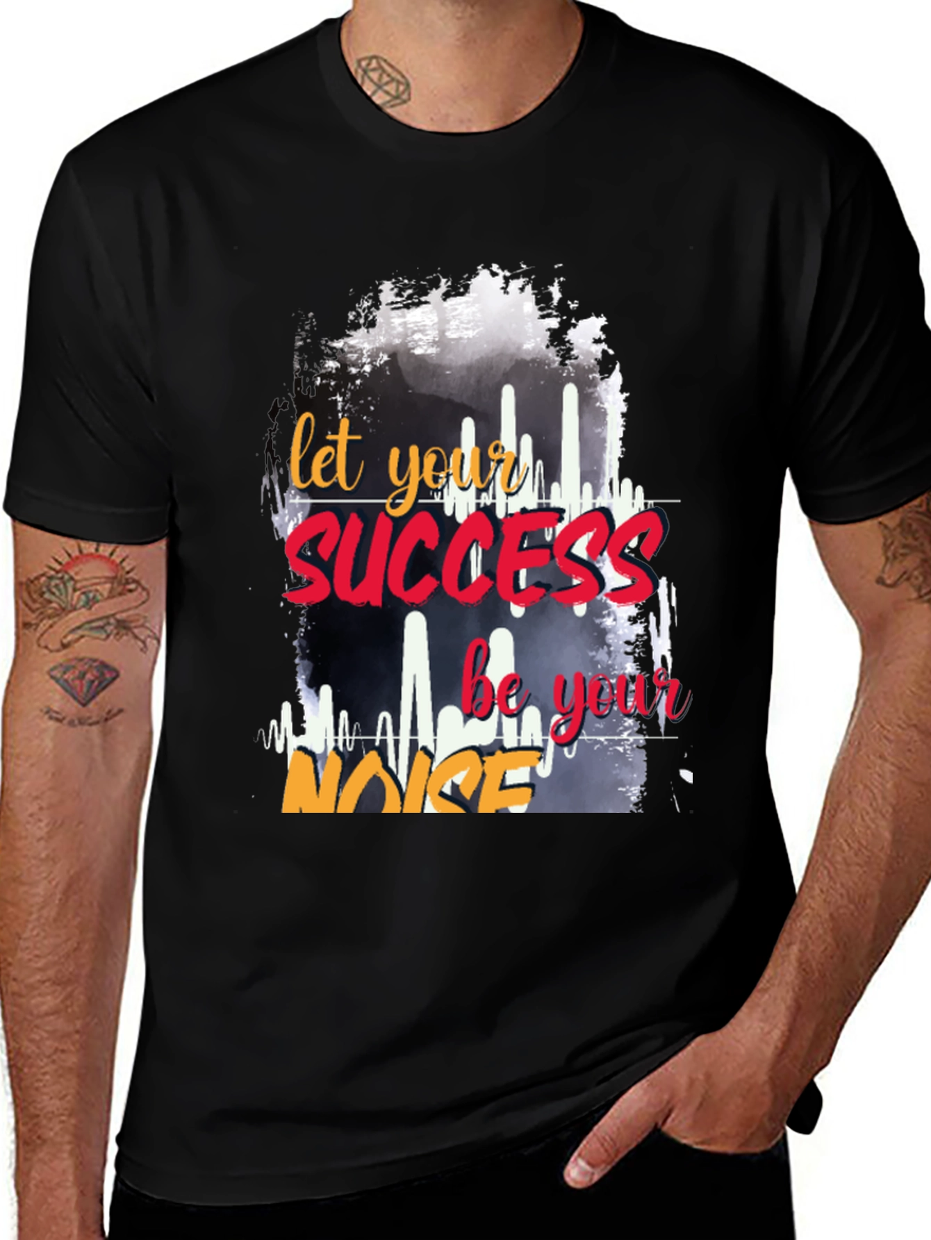 Variant 23 of Success Noise Graphic Tee - Black T-Shirt