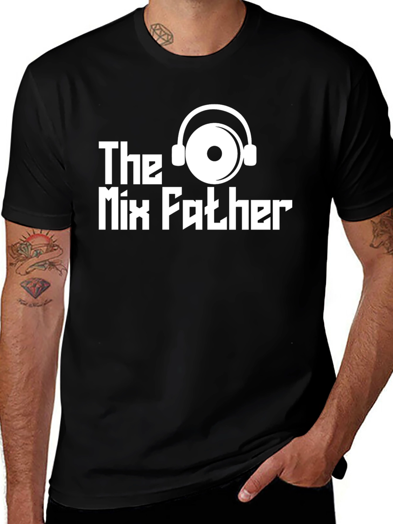 Variant 3 of The Mix Father Black T-Shirt - DJ Music Lover