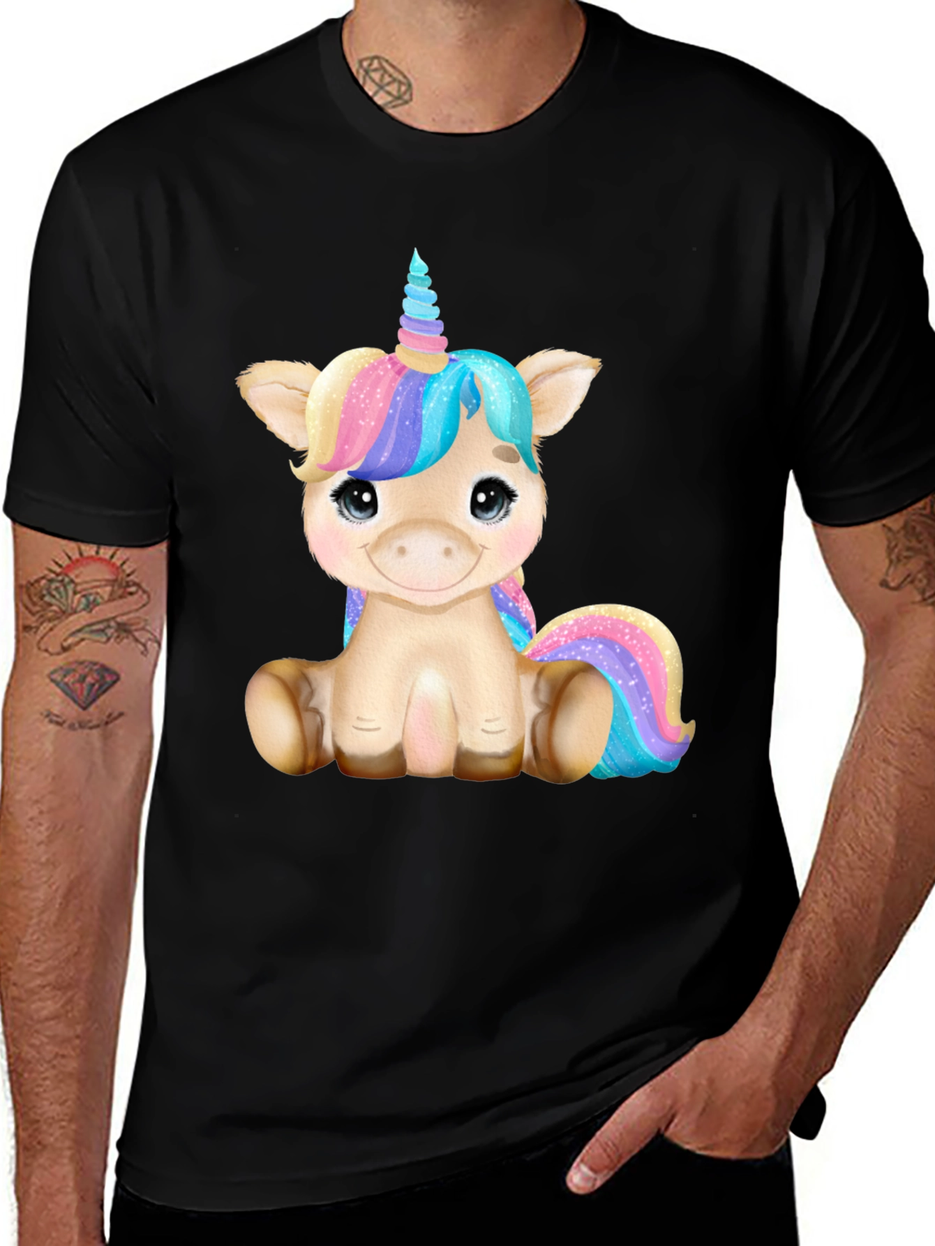 Variant 21 of Unicorn Graphic Tee - Cute & Comfy Black T-Shirt