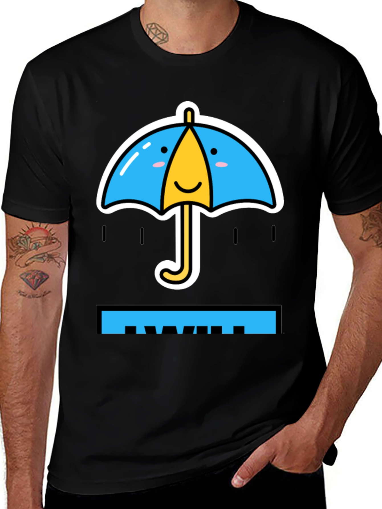 Variant 22 of Cute Cartoon Umbrella Graphic T-Shirt