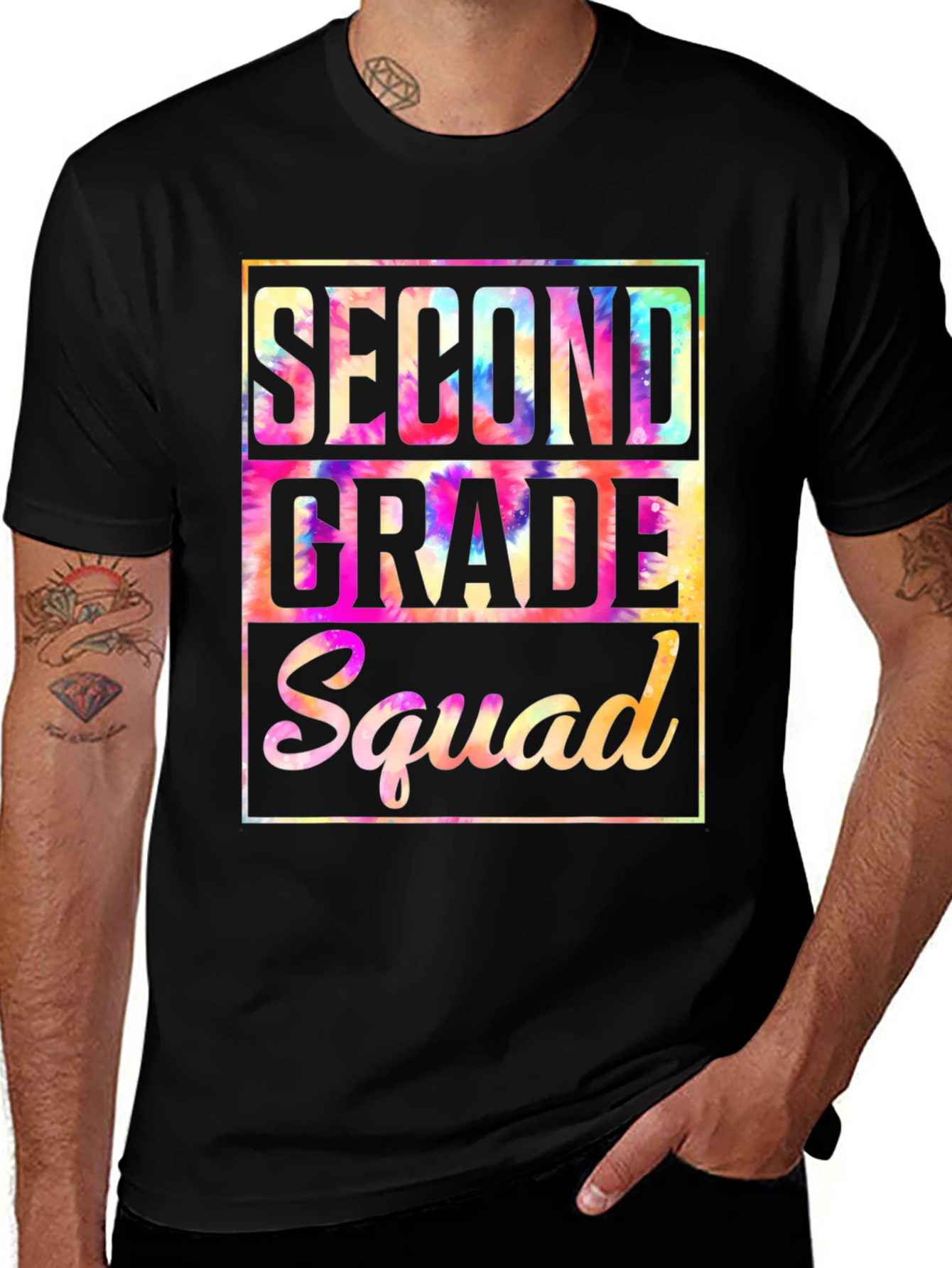 Variant 20 of Second Grade Squad Tie-Dye T-Shirt
