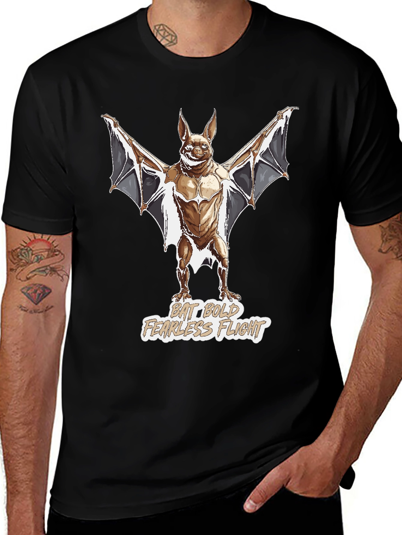 Variant 23 of Bat Bold Fearless Flight Graphic T-Shirt