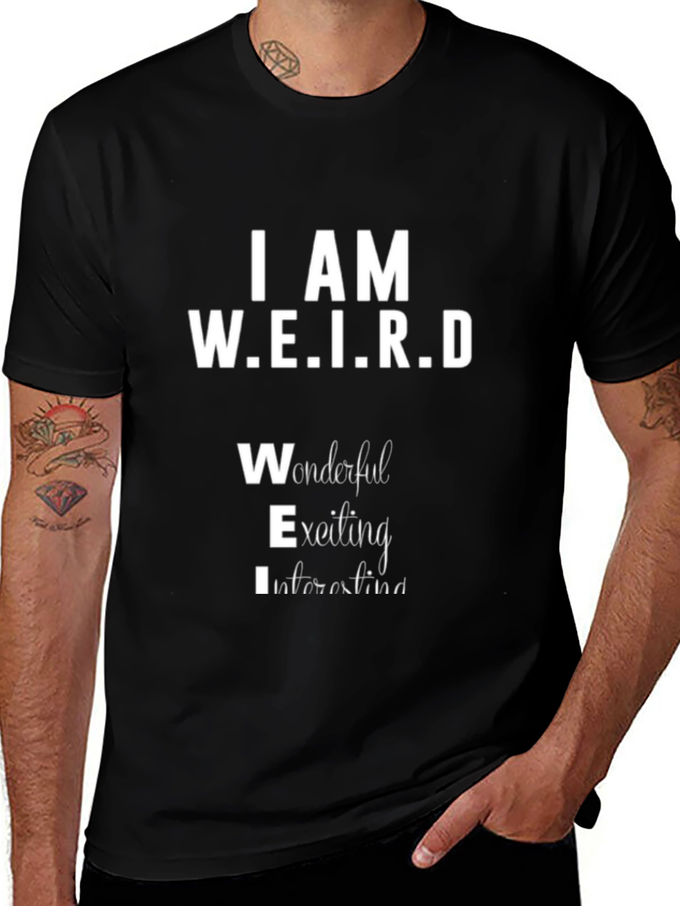Variant 15 of I AM W.E.I.R.D Black Graphic T-Shirt