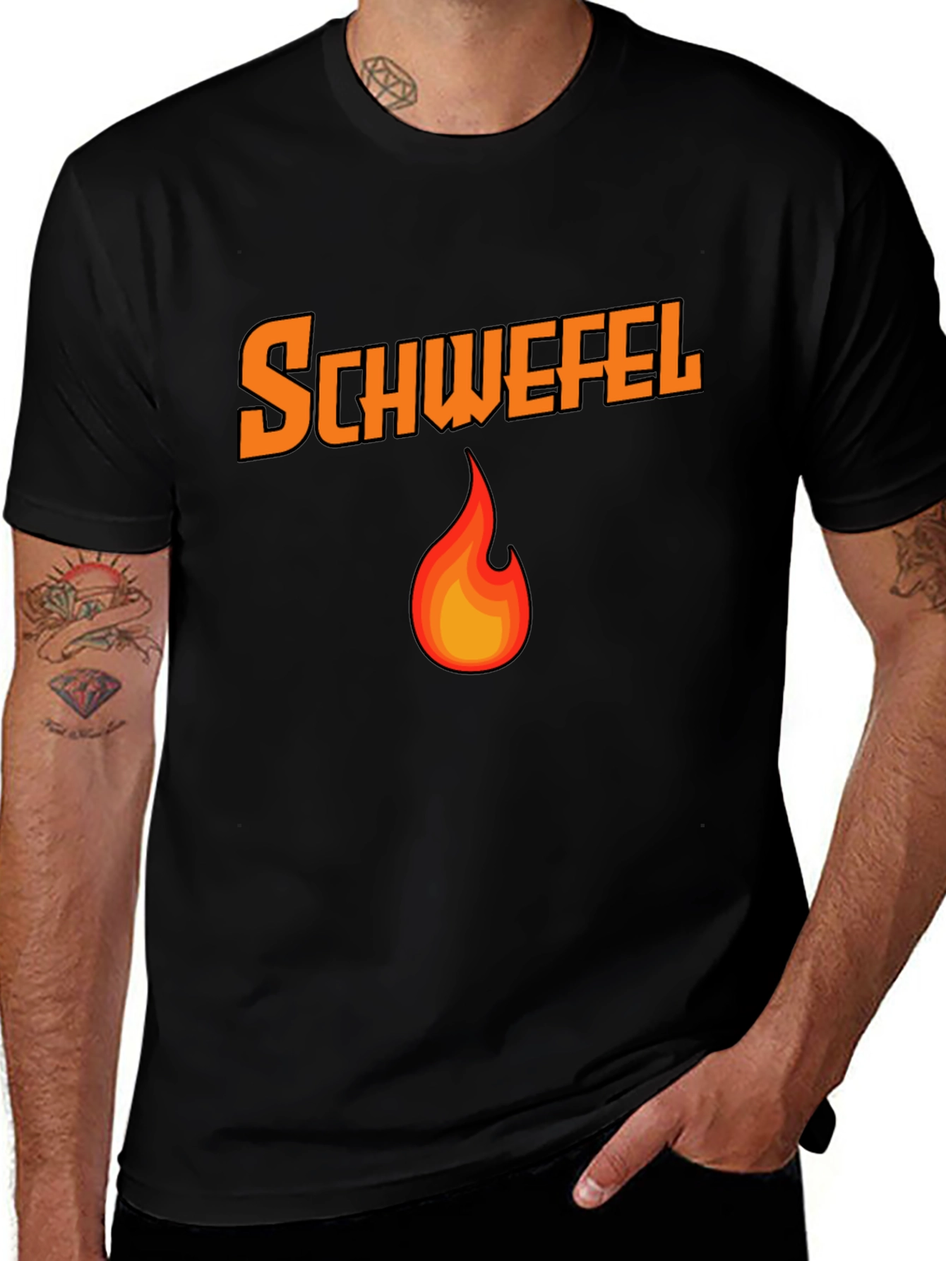 Variant 11 of Schwefel Graphic Tee - Black Cotton Shirt