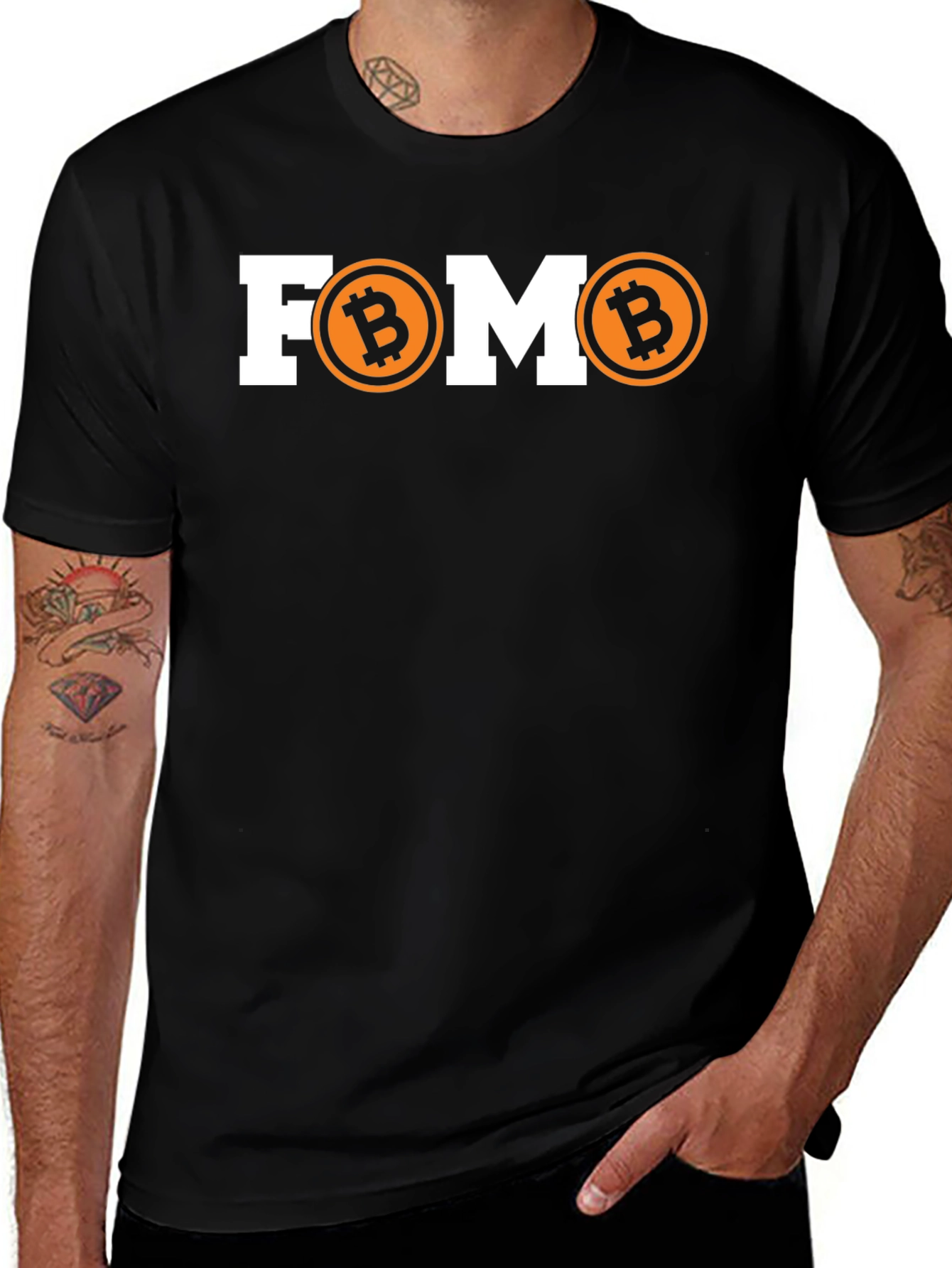 Variant 14 of FOMO Bitcoin Cryptocurrency T-Shirt