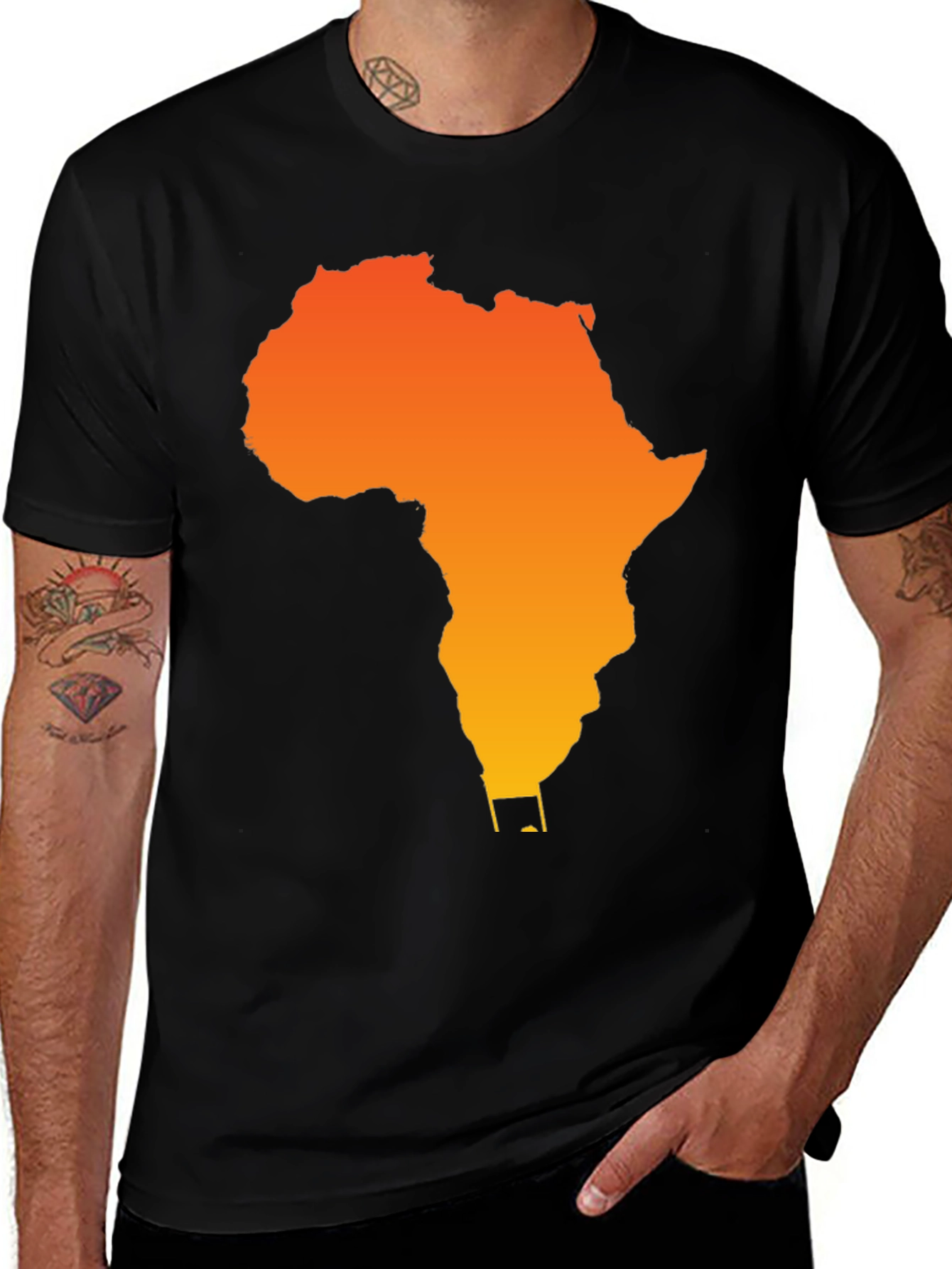 Africa Map T-Shirt - Gradient Design