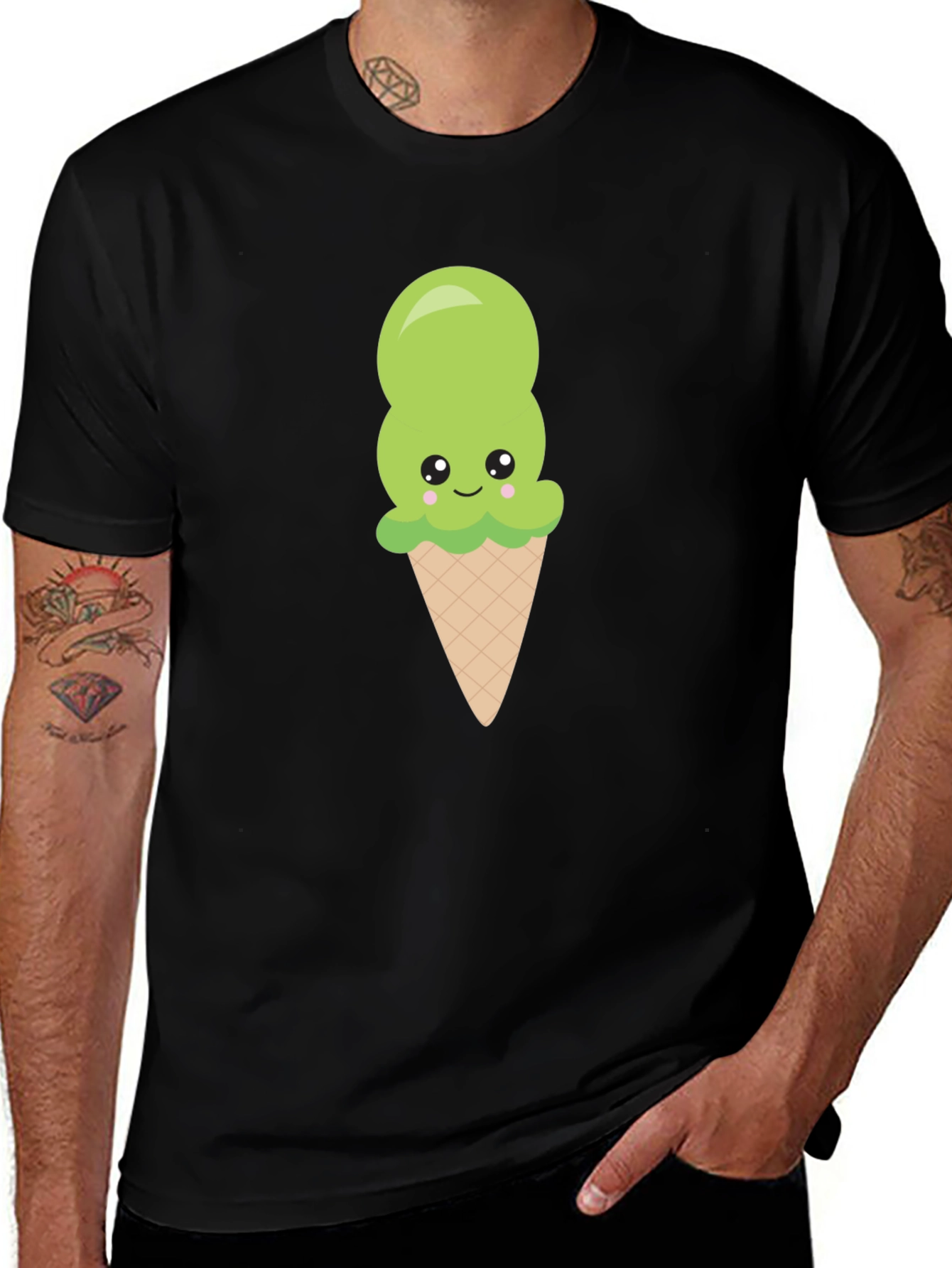 Variant 14 of Kawaii Matcha Ice Cream T-Shirt - Cute Graphic Tee