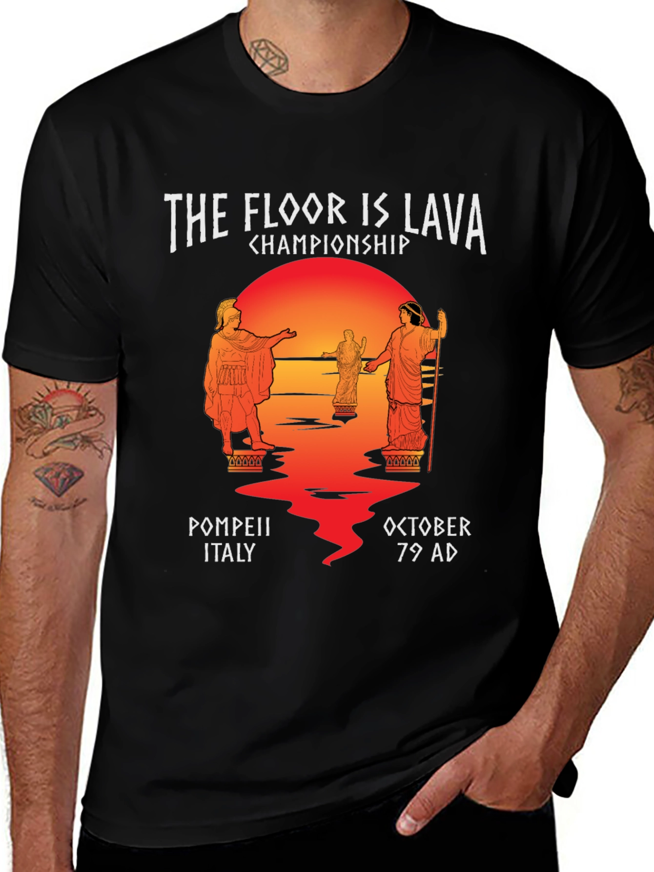 Variant 16 of The Floor is Lava Championship Tee - Pompeii, Italy