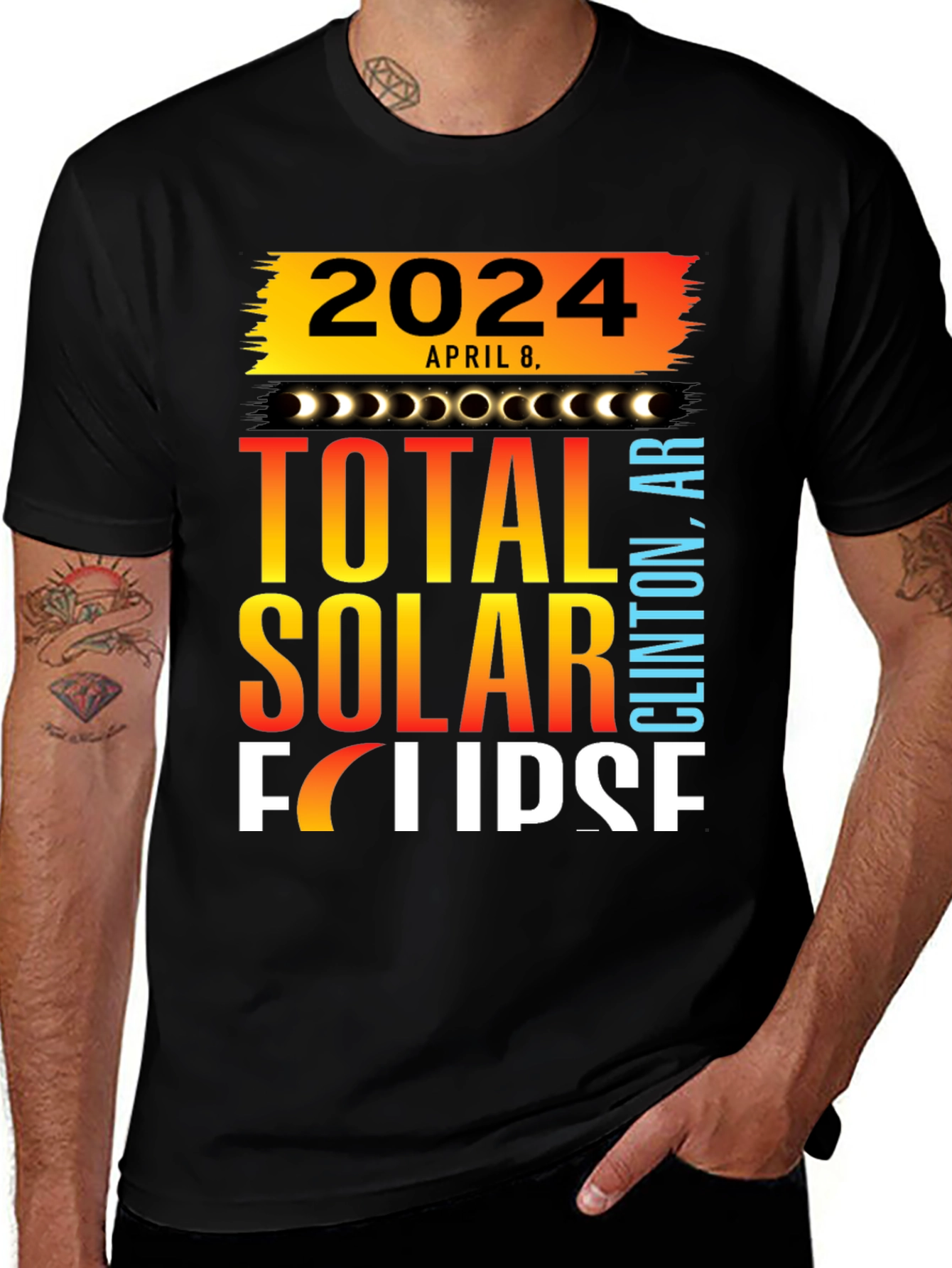 Variant 30 of 2024 Total Solar Eclipse T-Shirt