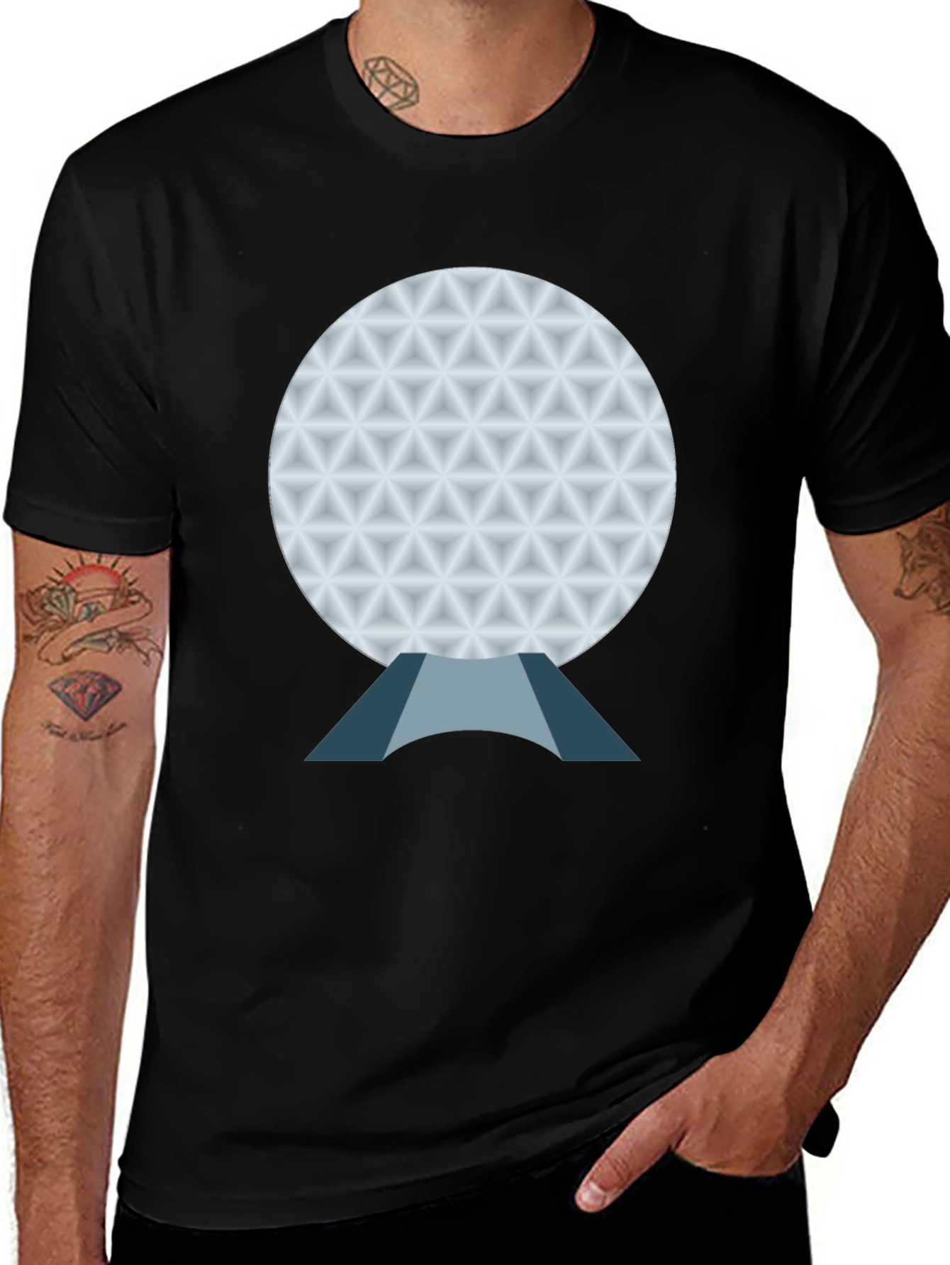 Spaceship Earth Black T-Shirt