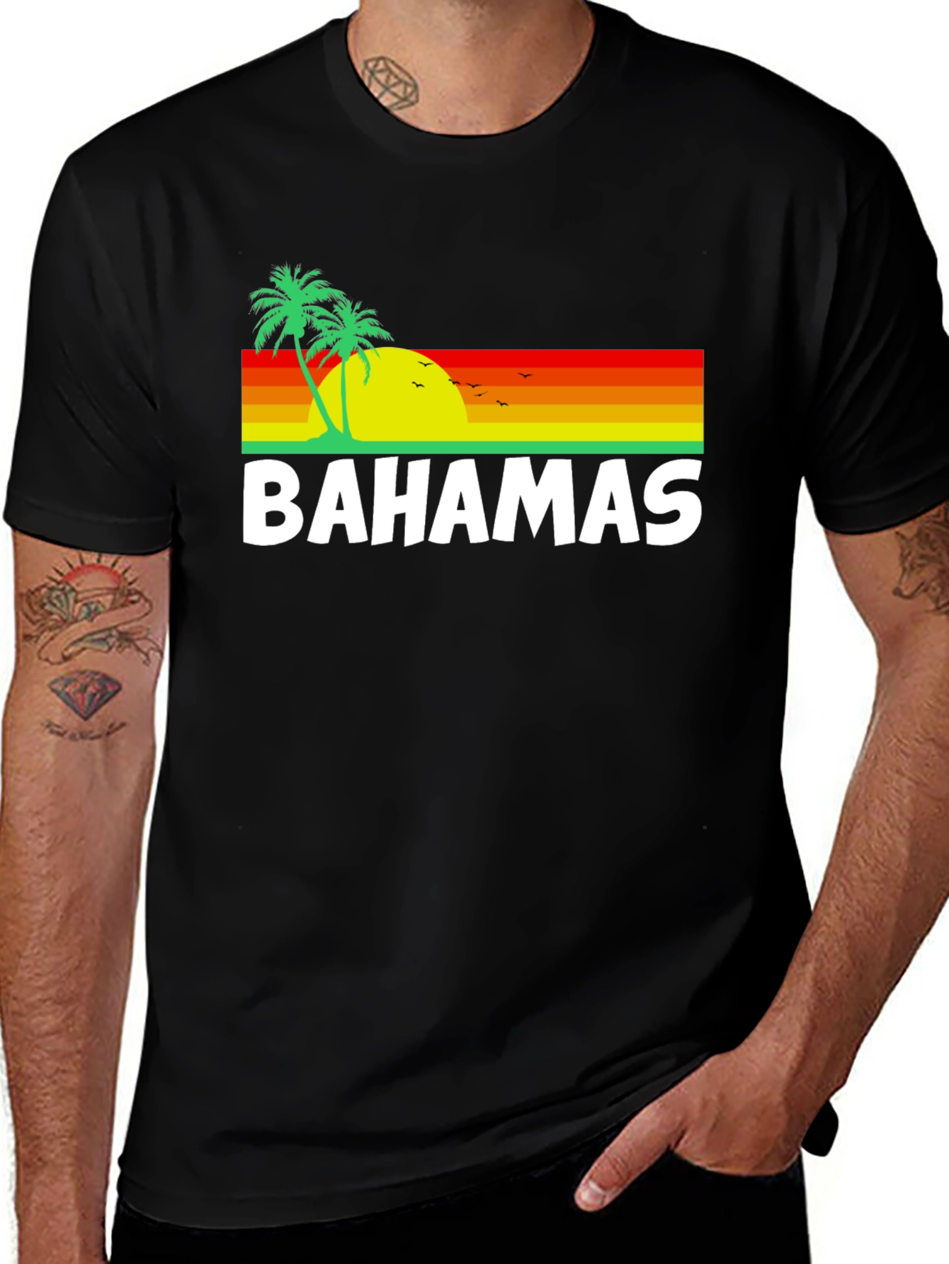 Variant 13 of Bahamas Graphic Tee - Tropical Island Vacation T-Shirt