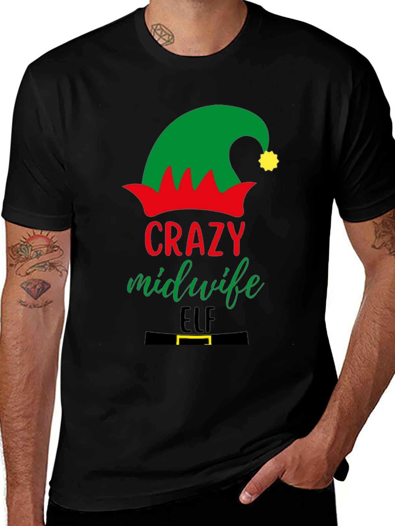 Variant 3 of Crazy Midwife Elf T-Shirt