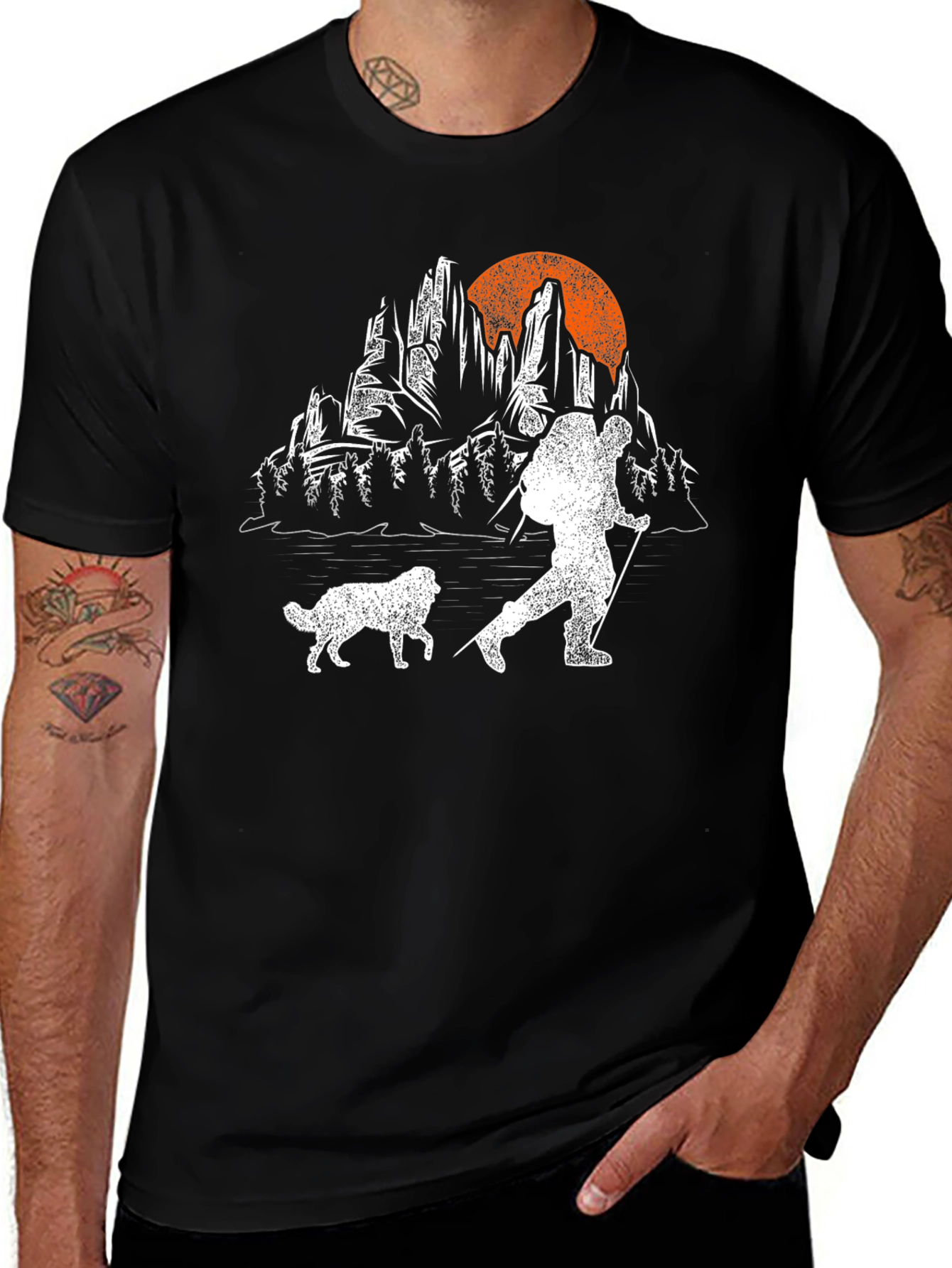 Variant 16 of Hiking Dog Graphic Tee - Adventure Awaits