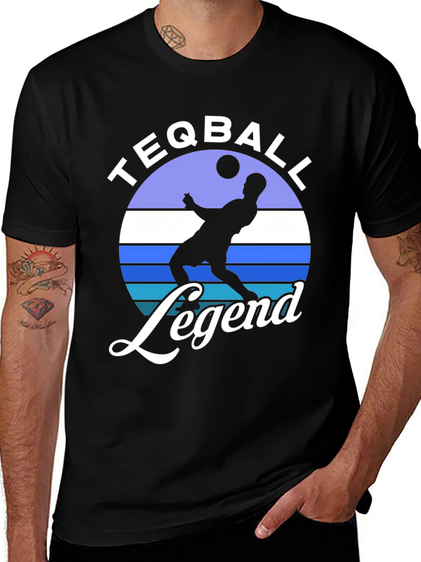 Variant 12 of Teqball Legend T-Shirt - Black Graphic Tee