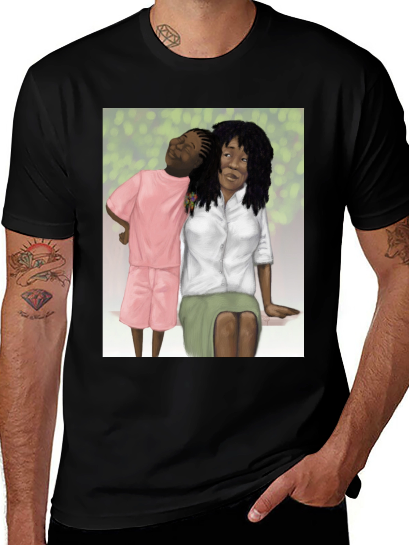 Variant 30 of Whimsical Graphic Tee - Mother and Child