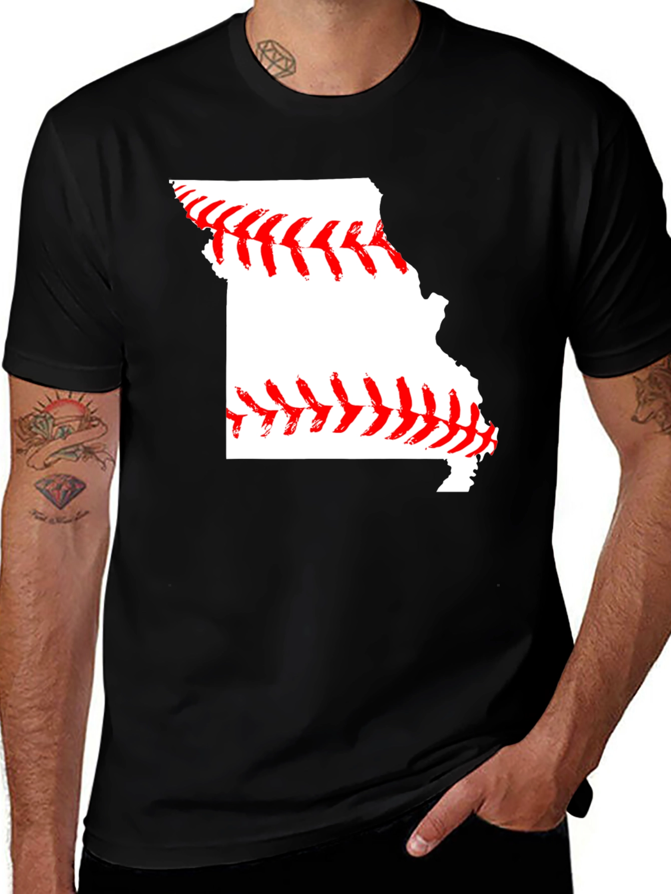 Variant 19 of Missouri Baseball State Pride Tee