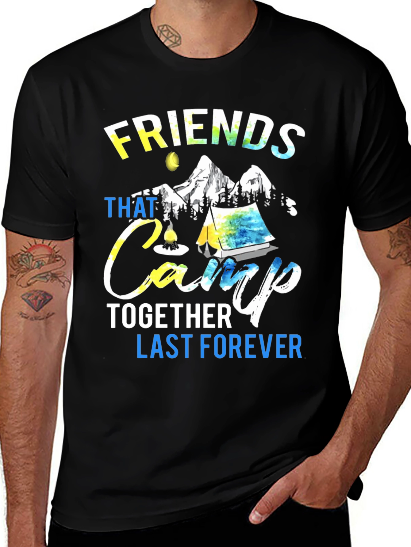 Friends Camp Together Graphic Tee