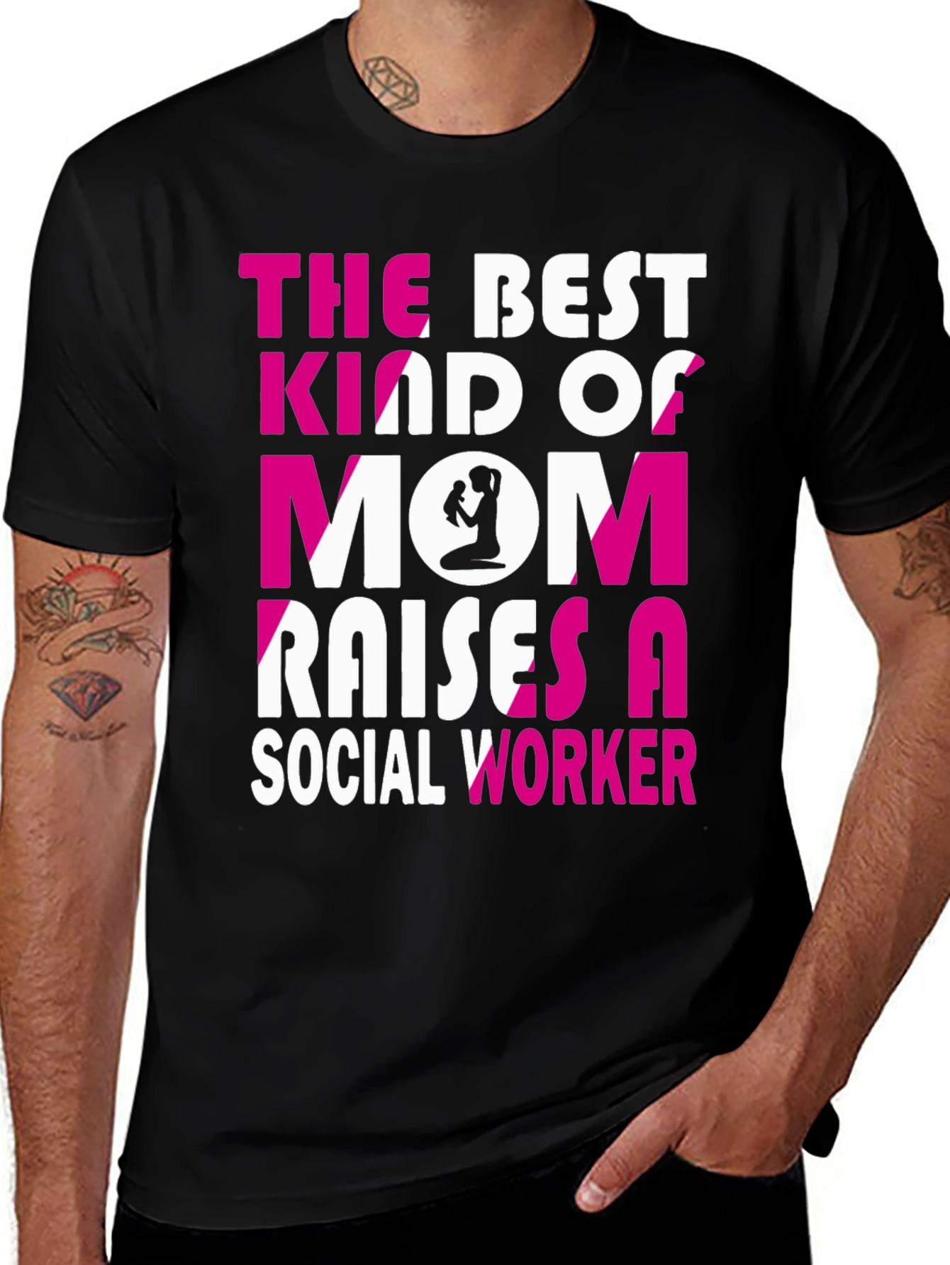 Variant 12 of Best Mom Social Worker T-Shirt