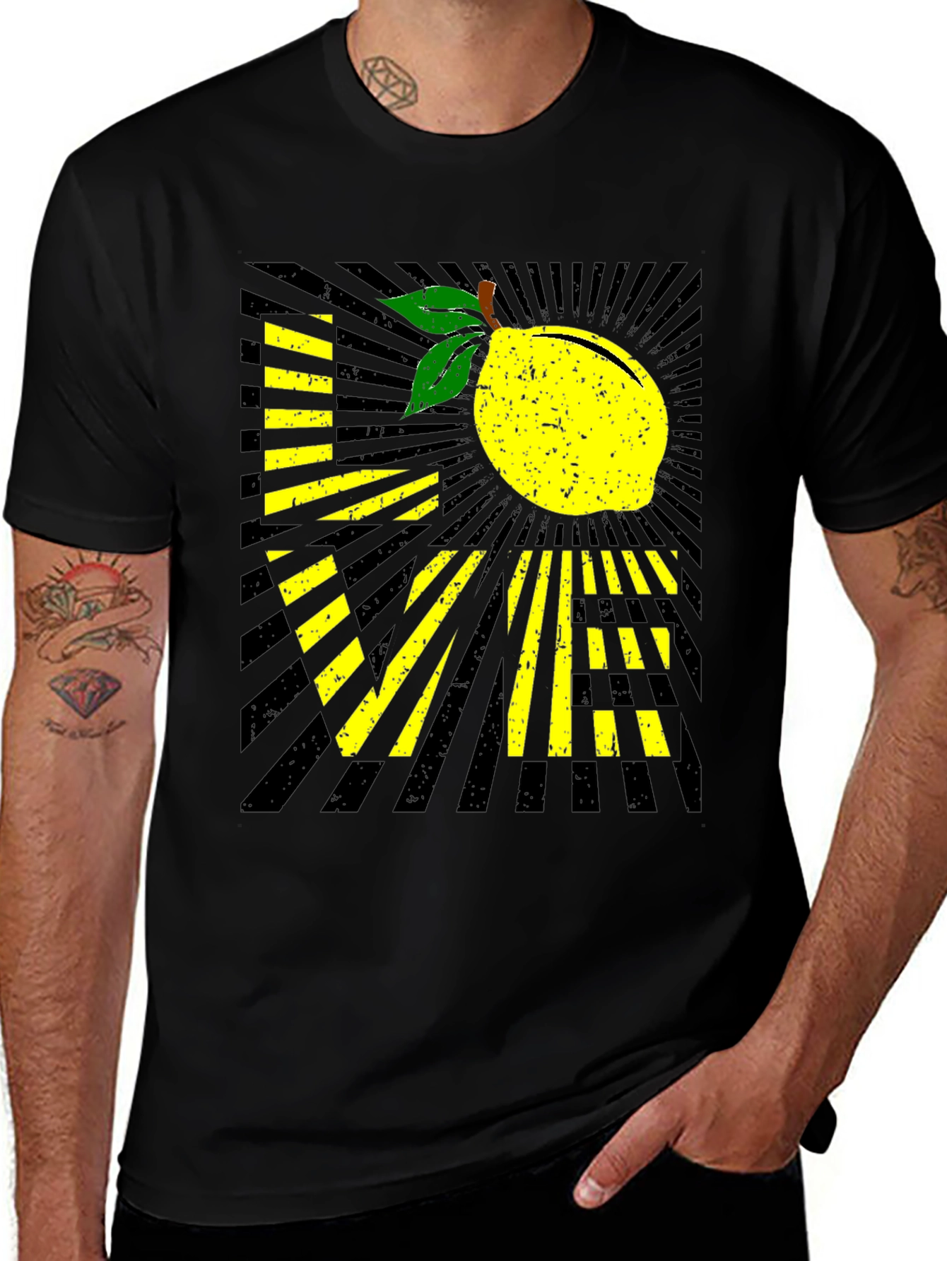 Variant 2 of Lemon Love Graphic Tee - Black Unisex Shirt