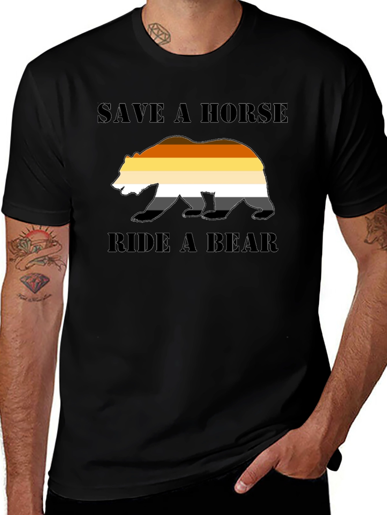 Variant 16 of Save A Horse Ride A Bear T-Shirt LGBTQ Pride Tee