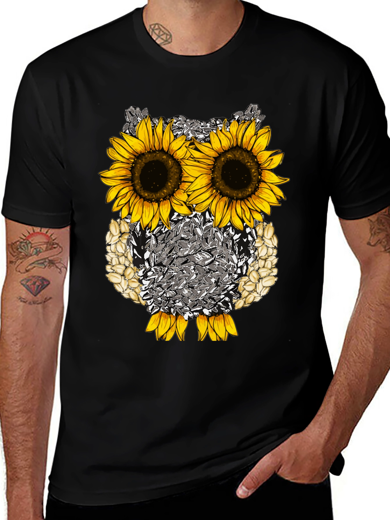 Variant 9 of Sunflower Owl Graphic Tee
