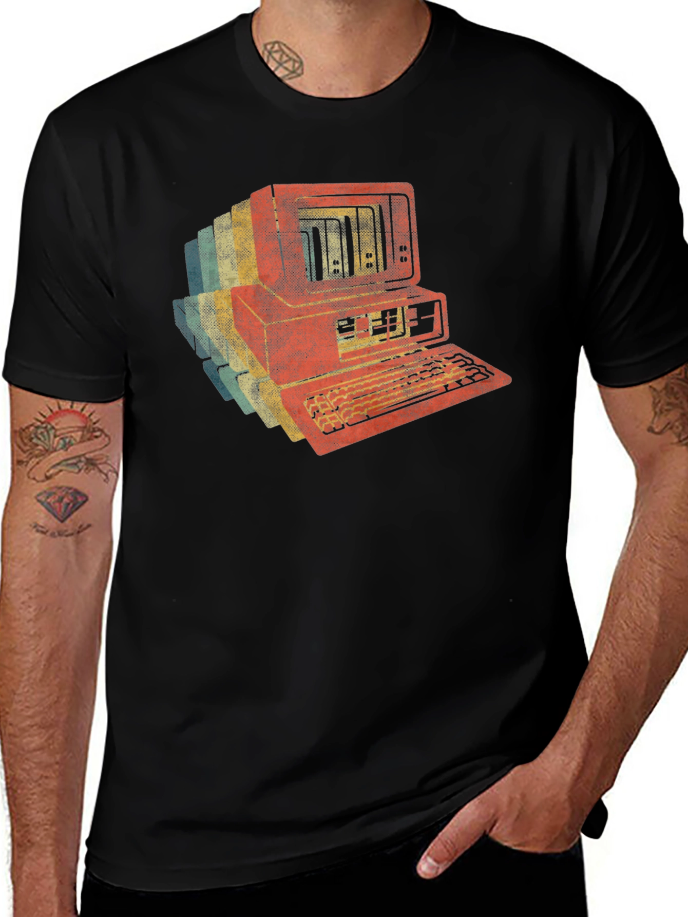 Variant 12 of Retro Computer Graphic Tee - Vintage Style Tech Shirt