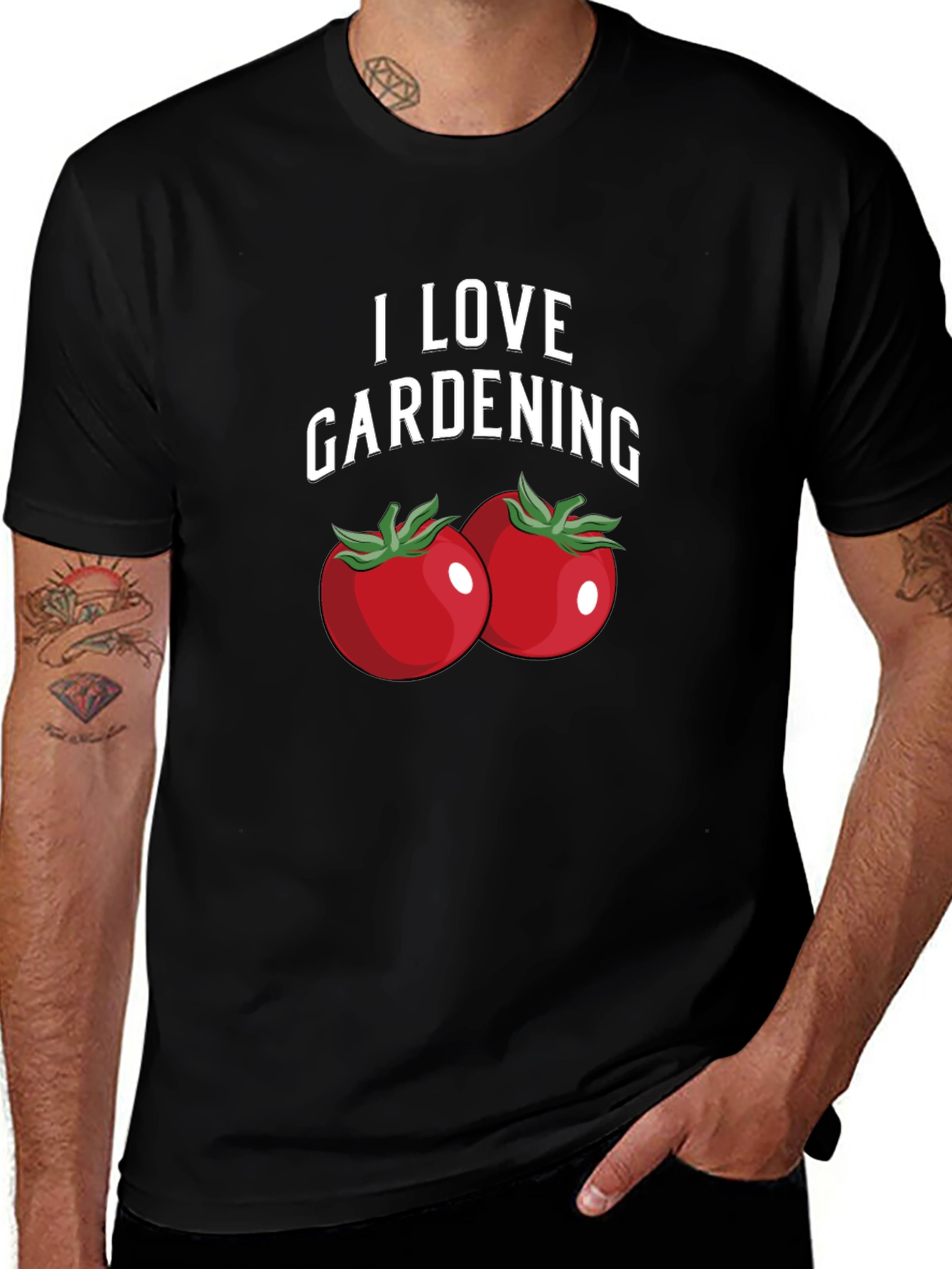 Variant 18 of I Love Gardening Tomato Graphic T-Shirt